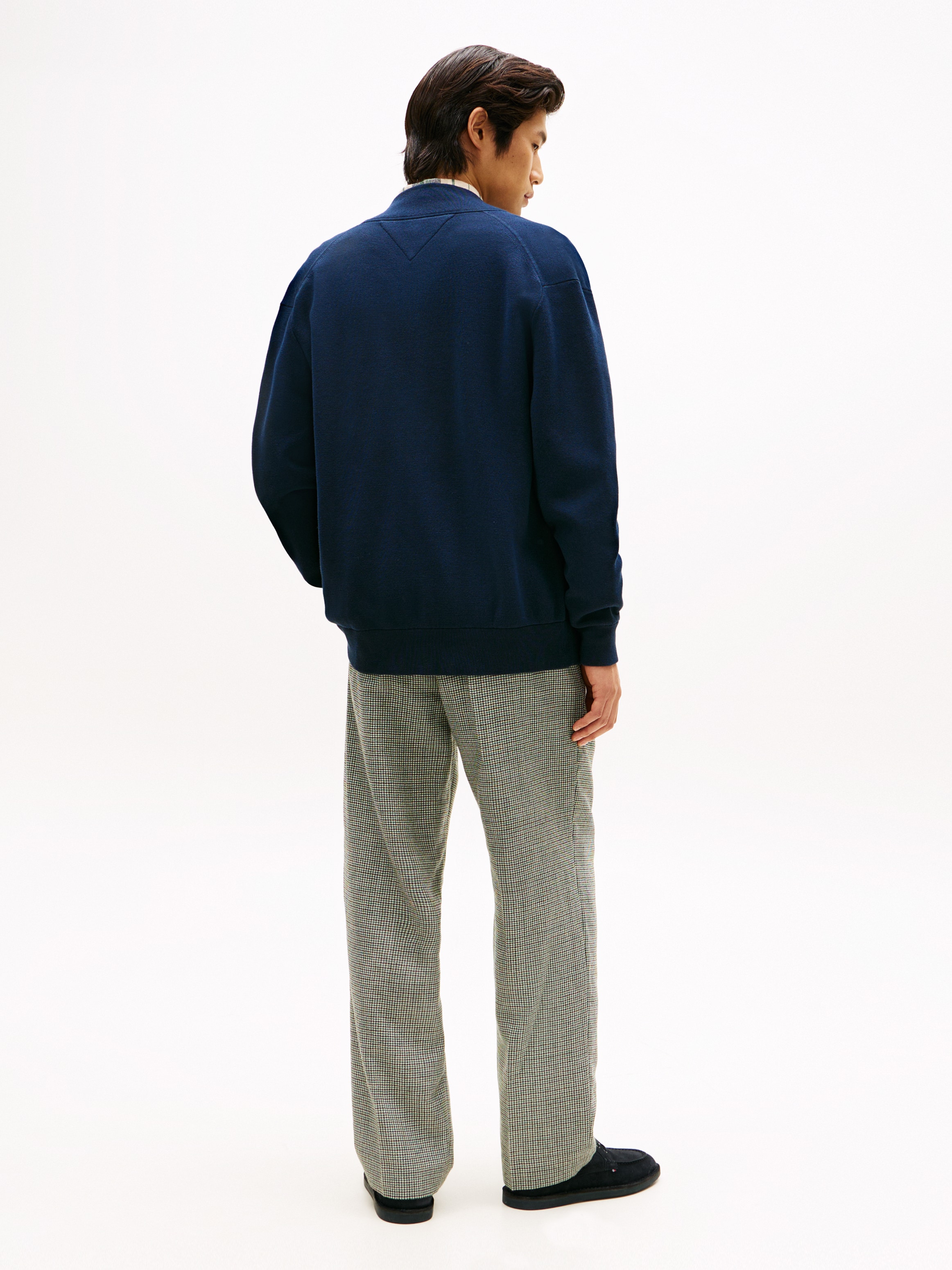 Tommy Hilfiger Cardigan »FULL MILANO BASEBALL« mit feiner Struktur, normale Passform