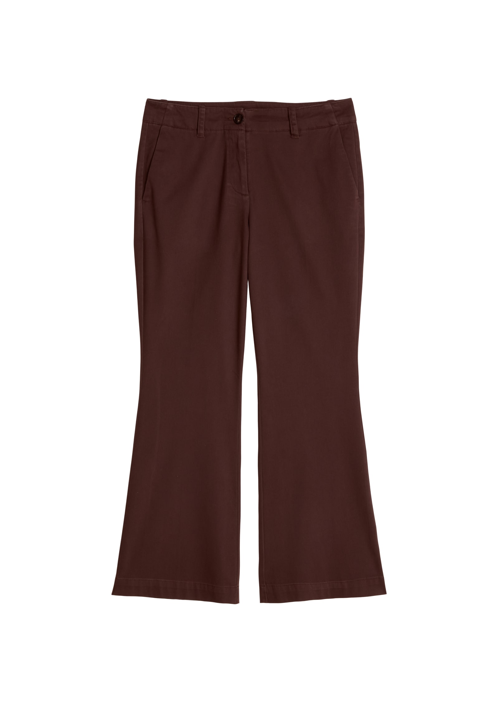 Marc O'Polo Pantalon 7/8  en satin stretch coton, coupe évasée
