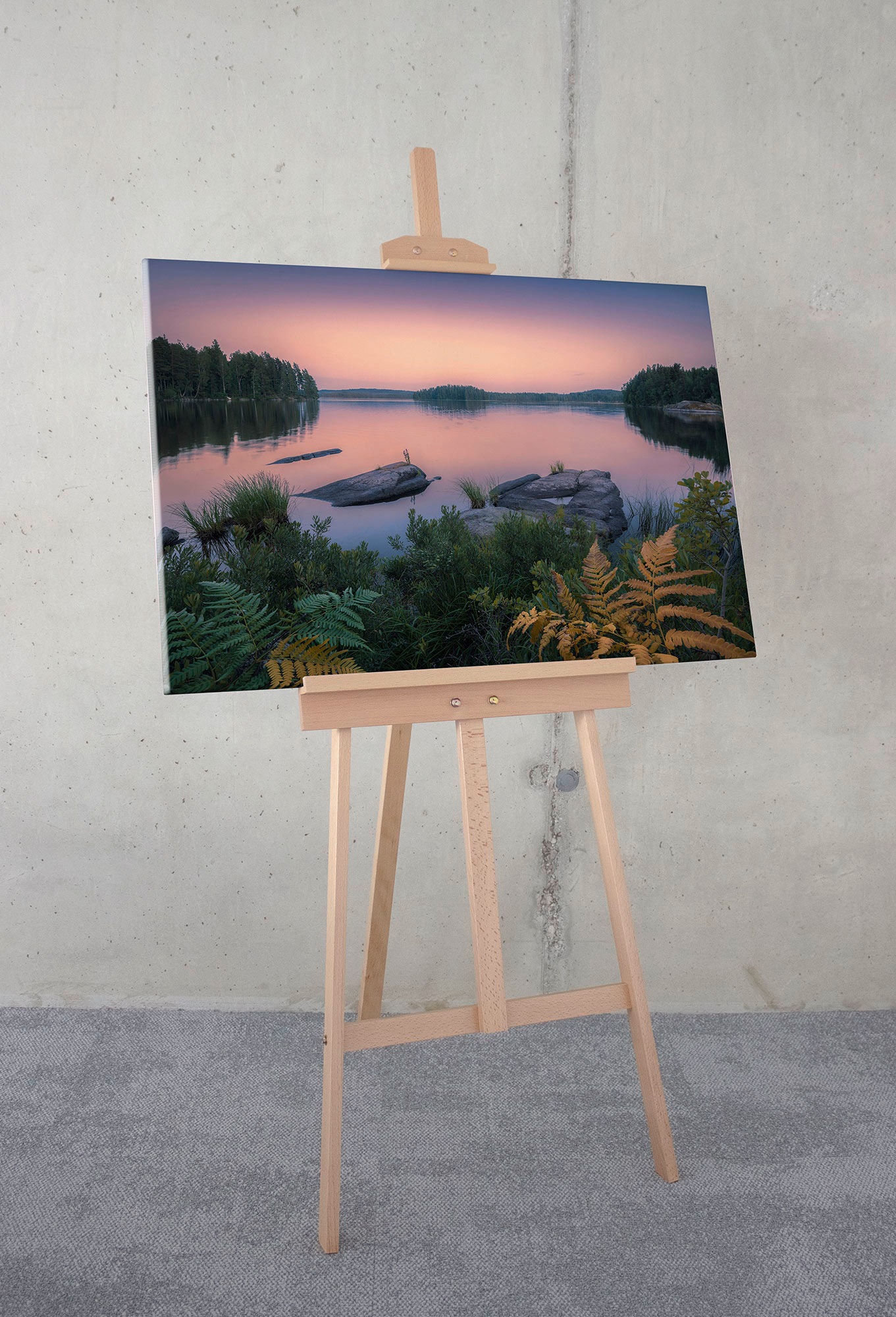 Komar Leinwandbild »Swedish Blues - Grösse 90 x 60 cm«, Baum-Blätter-Natur-Berge-Blumen-Foto-Jahreszeiten-Landschaft-Meer-Strand-Palmen, (Packung, 1 St.), Keilrahmenbild mi Echtholzrahmen