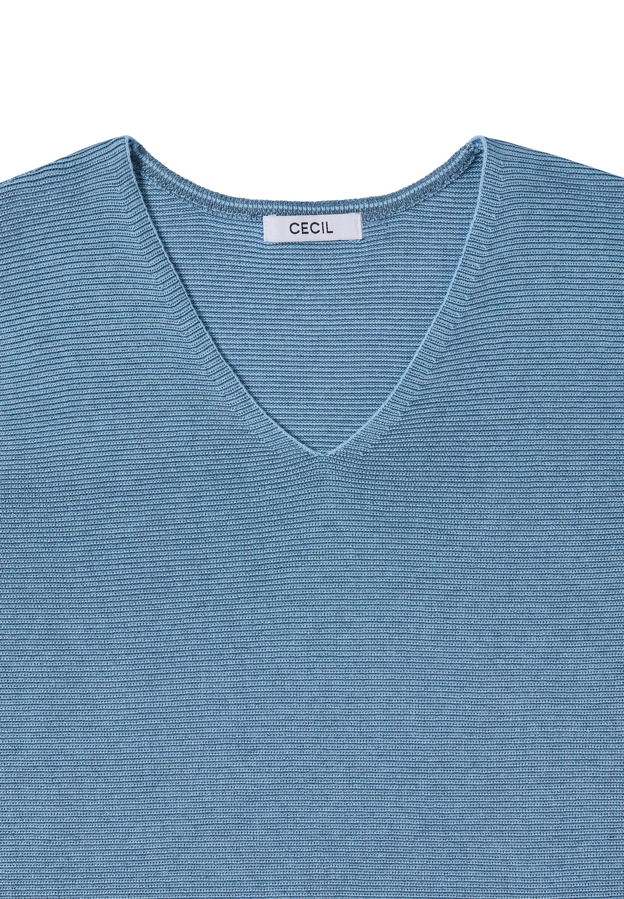Cecil Strickpullover im Two-Tone-Look mit V-Neck