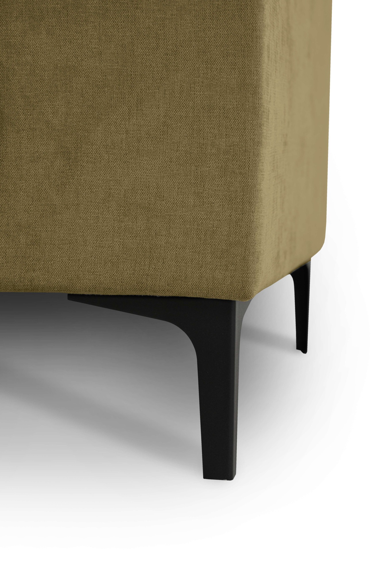 Places of Style Ecksofa »Polsterecke Oland, Struktur, Flachgewebe, Luxus-Microfaser, Boucle«, L-Form, 280 cm, Wellenunterfederung, Skandi-Design, Metallfüsse