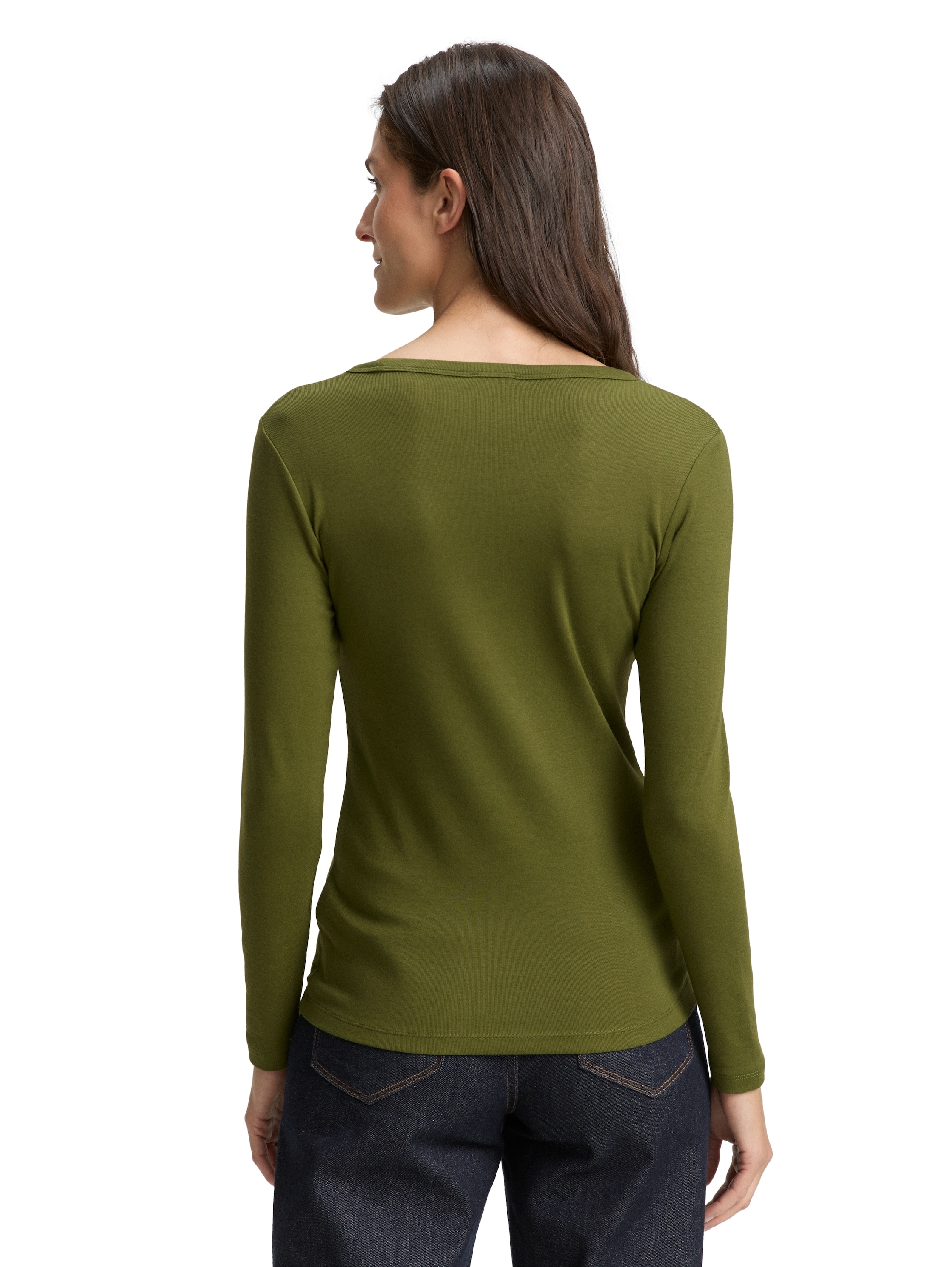 TOM TAILOR Langarmshirt, mit Rundhalsausschnitt und Stretch