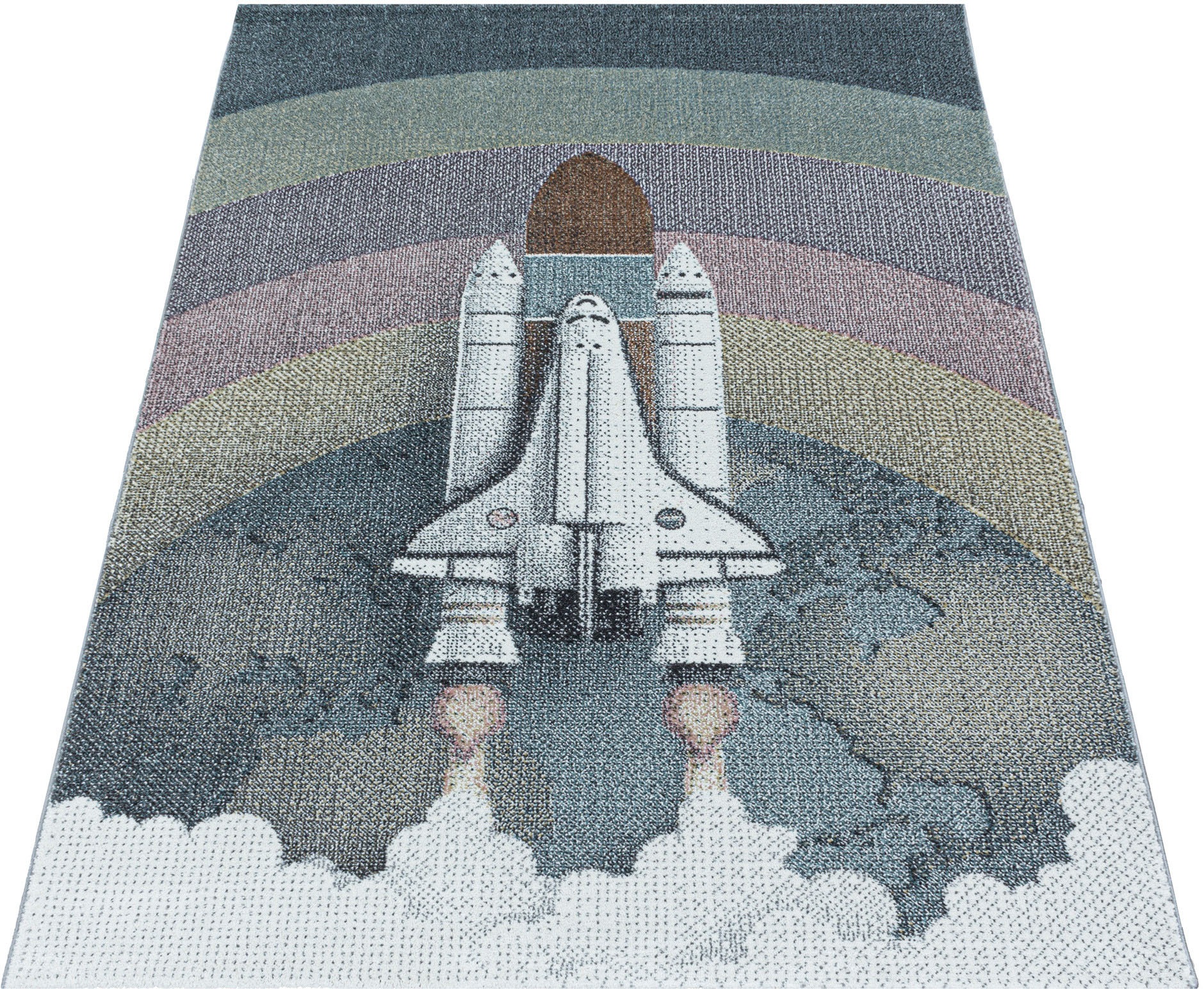 Image of Ayyildiz Teppiche Kinderteppich »FUNNY 2111«, rechteckig, 11 mm Höhe, Kinder Rakete Motivteppich bei Ackermann Versand Schweiz