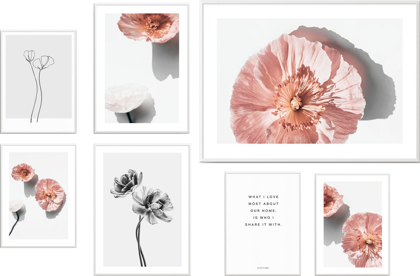 Image of andas Bilderrahmen-Set »Gallery Set«, (Set, 7 St., 7 Teile = 4 St. 15x20, 2 St. 20x25, 1 St. 30x40) bei Ackermann Versand Schweiz