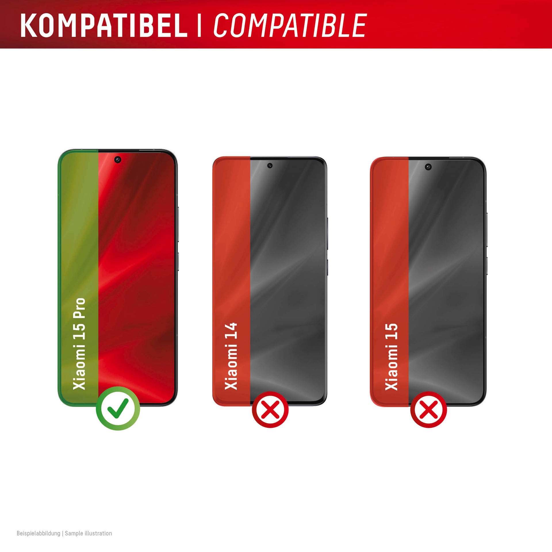 Displex Verre de protection d'écran »Premium Glass Screen Protector (Full Cover)« für Xiaomi 15 Pro Displayschutzfolie, Schutzfolie, Bildschirmschutz, kratz- & stossfest