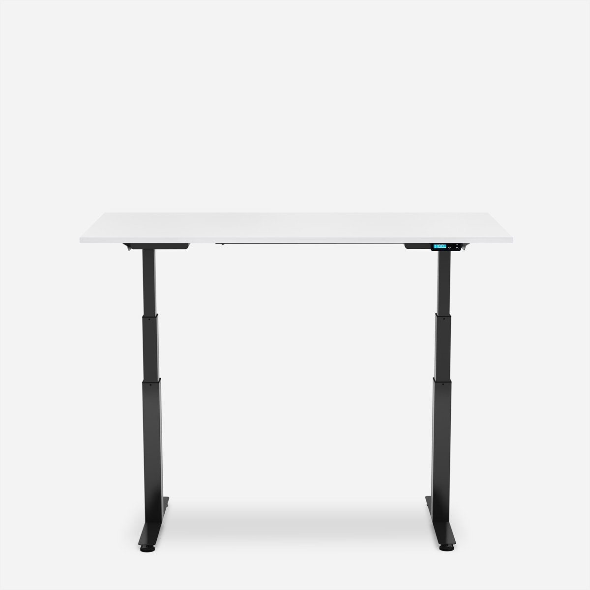   »WRK21 Schreibtisch Work 140 x 80 cm, Höhenverstellbar, Weiss Uni / Schwarz« ()