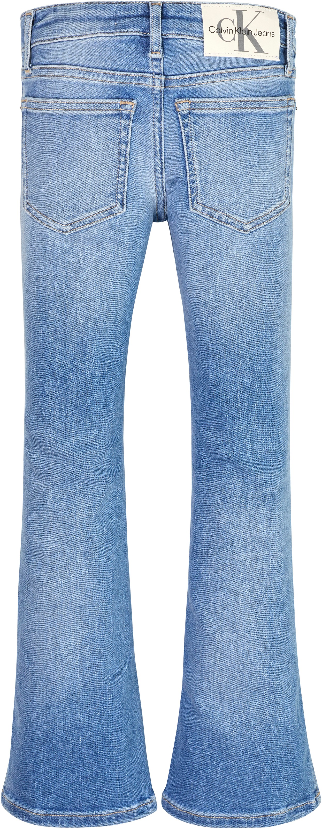 ♕ Calvin Klein Jeans versandkostenfrei »FLARE Stretch-Jeans BLUE« VISUAL SPLIT auf MID MR
