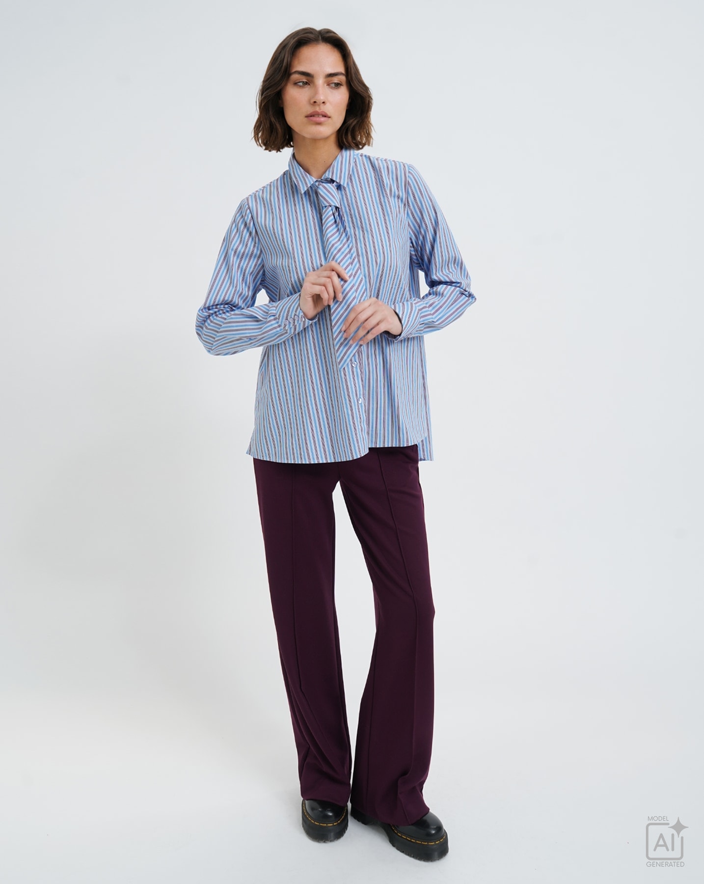 Smith & Soul Blouse chemise Avec cravate assortie