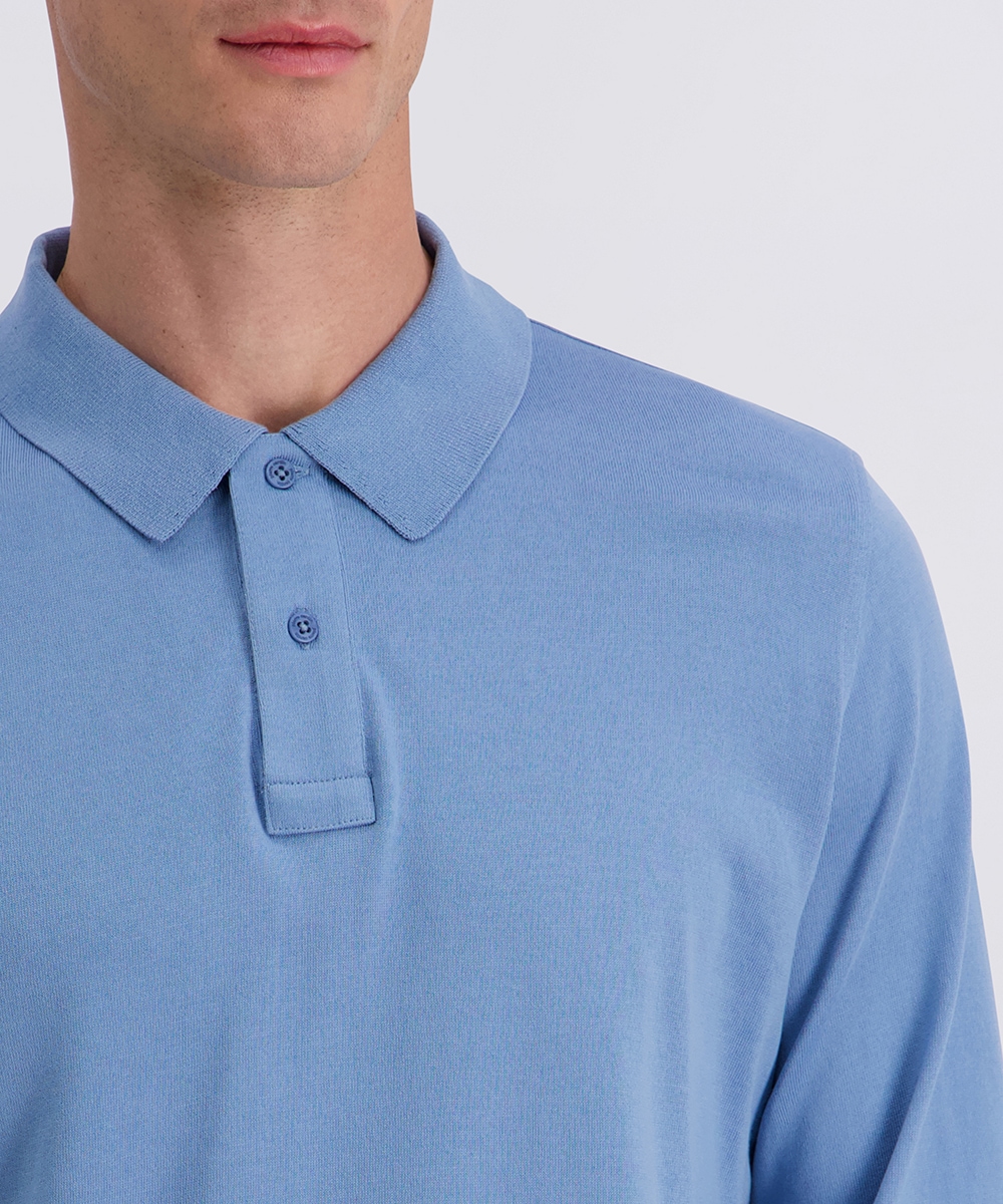 Pierre Cardin Polo à manches longues en forme 2 boutons