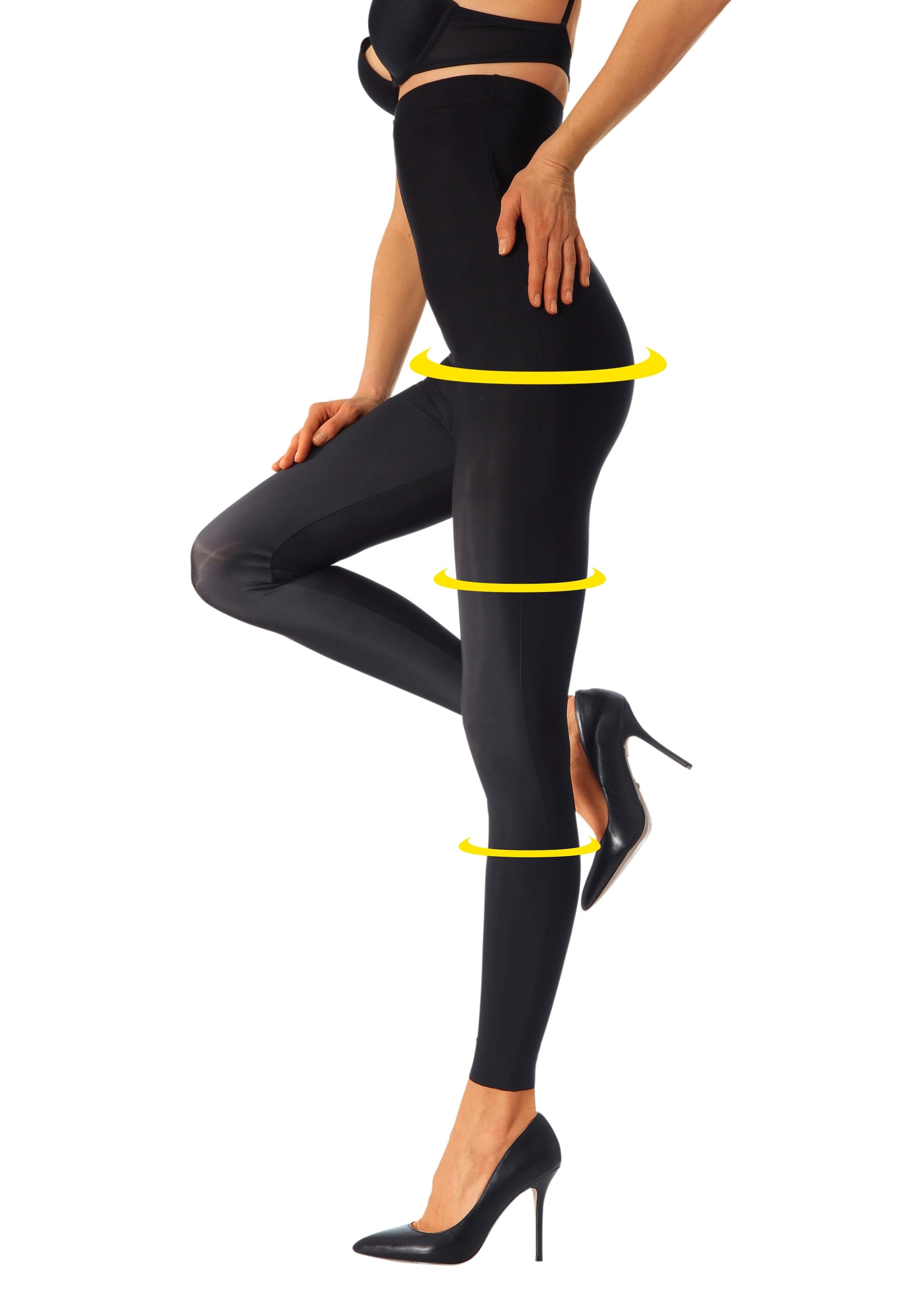 Image of LASCANA Highwaist Leggings "glatter Stoff, leichter Formeffekt" mit leichtem Shaping Effekt, Loungewear