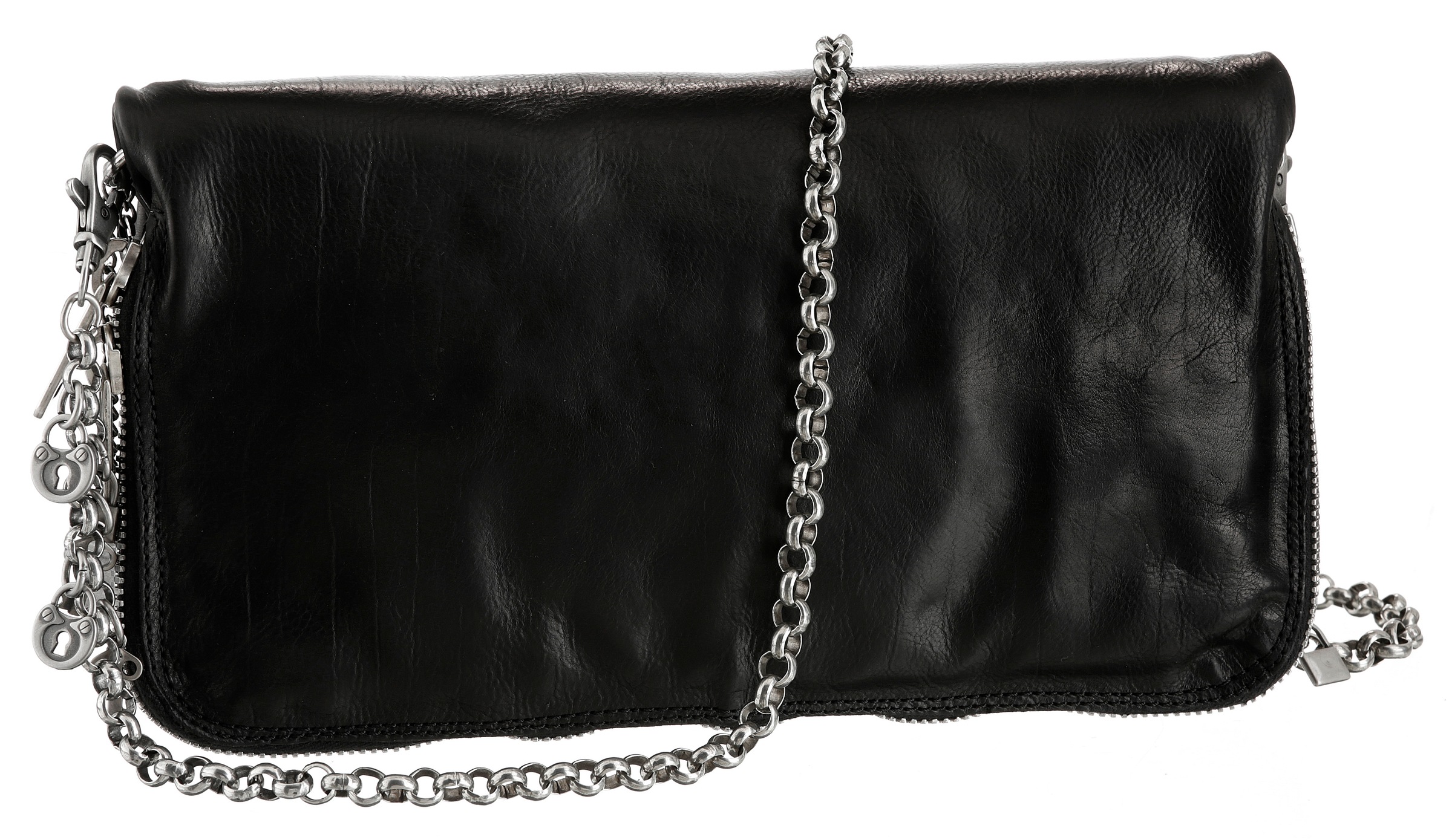 Image of A.S.98 Umhängetasche, aus echtem Leder mit silberfarbenen Tragekette bei Ackermann Versand Schweiz