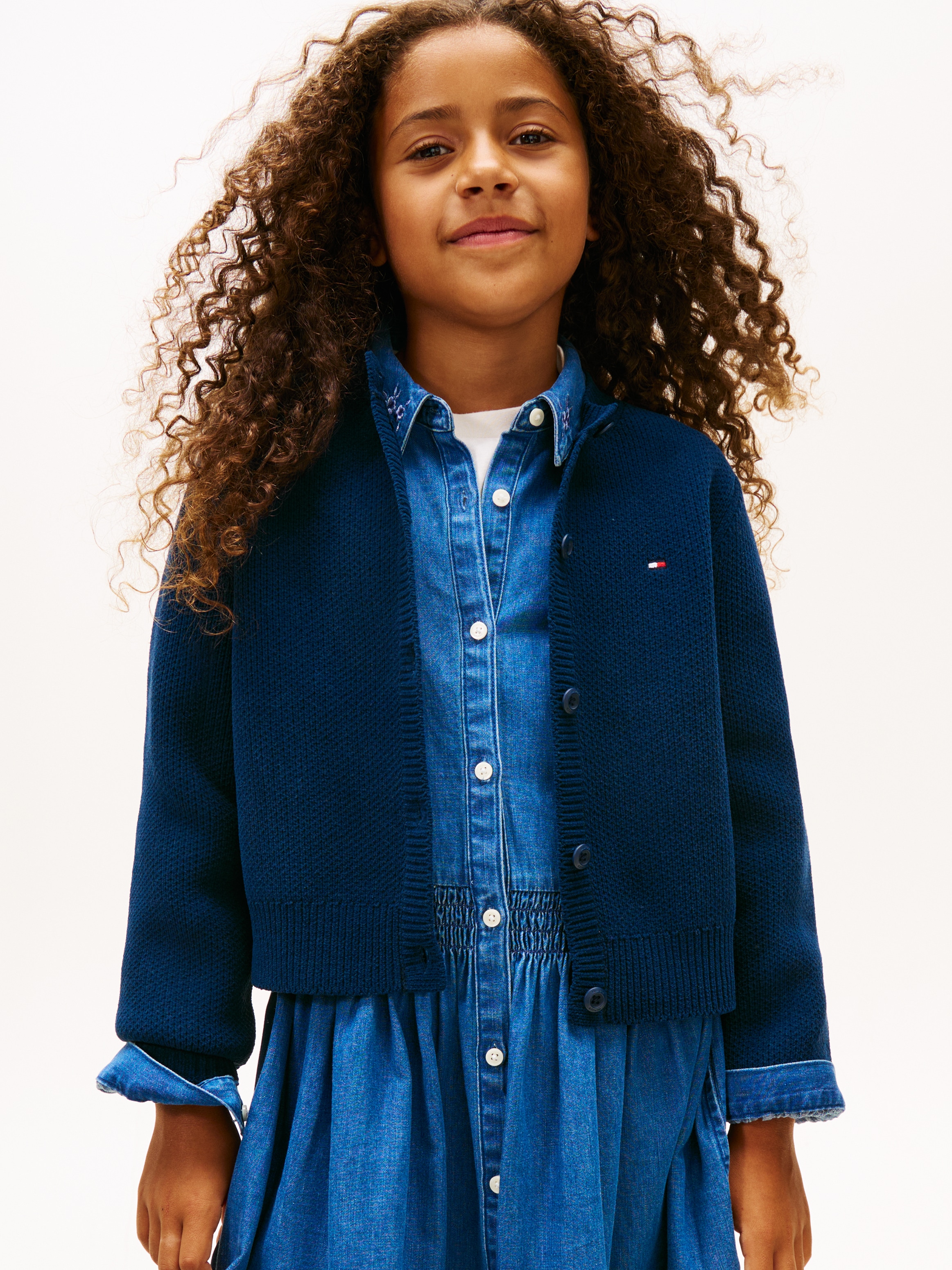 Image of Tommy Hilfiger Strickjacke "CHENILLE CARDIGAN" Regular fit, für Kinder bis 16 Jahre