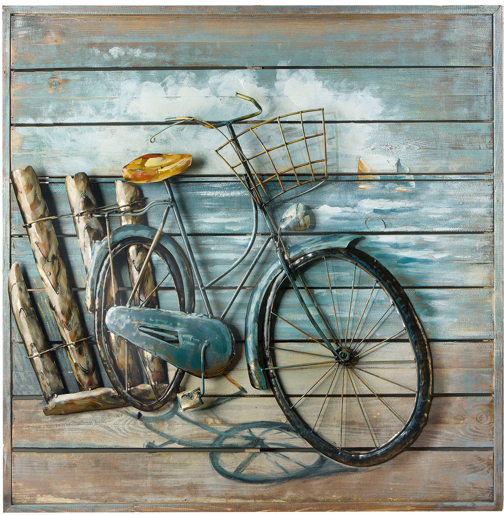 Image of GILDE GALLERY Metallbild "Kunstobjekt Enjoy The Ride" 1 Stk. tlg.