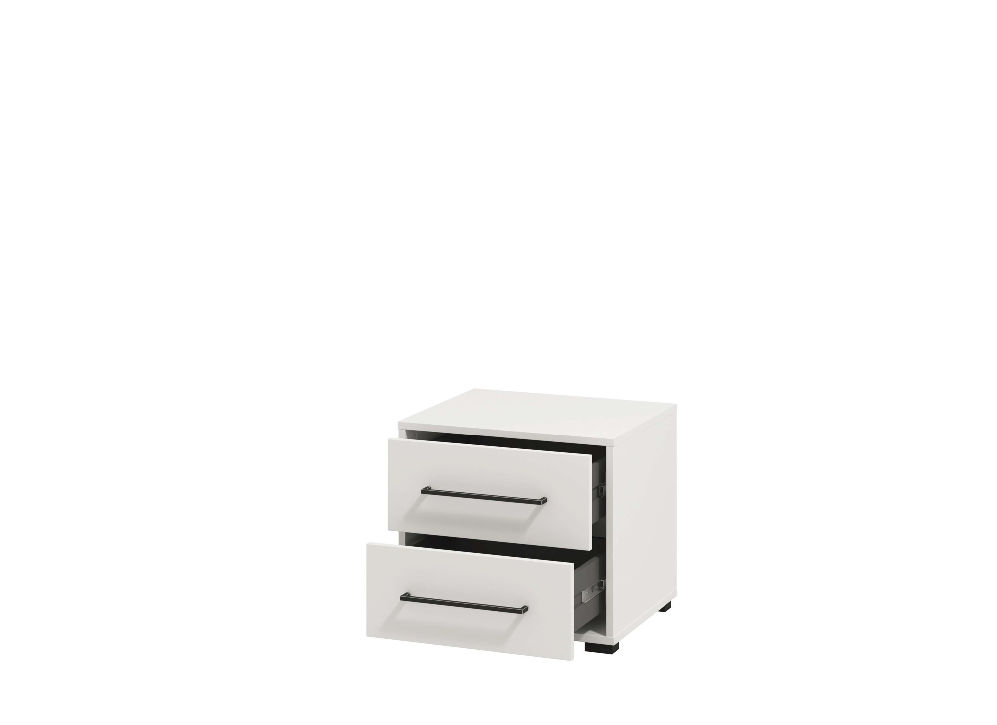 INOSIGN Nachtkommode »Ascalon Nachttisch, Nachtschrank, 48x40x44cm, 2 Schubladen«, in weiss oder eichefarben, FSC-zertifizierter Holzwerkstoff