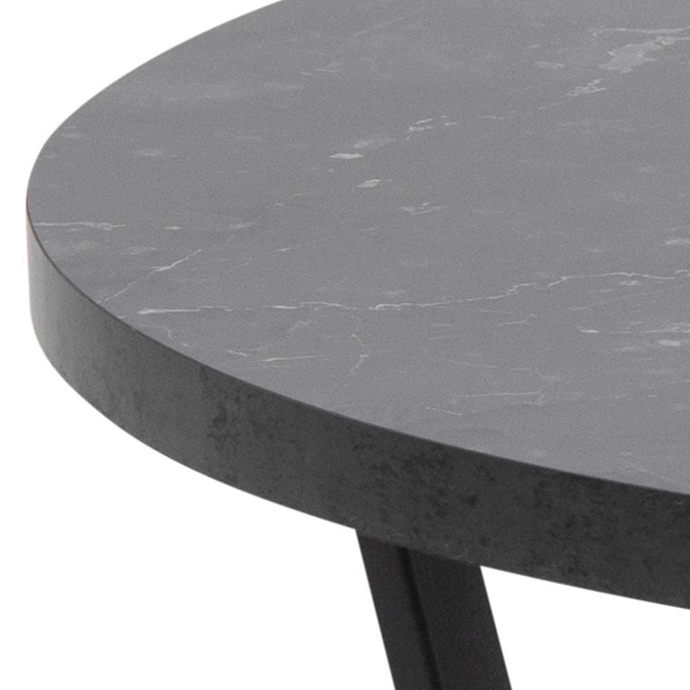 ACTONA GROUP Couchtisch »Amble« 1 Stk. tlg. Couchtisch, Kaffetisch, Beistelltisch, Schwarz, Marmormuster, rund