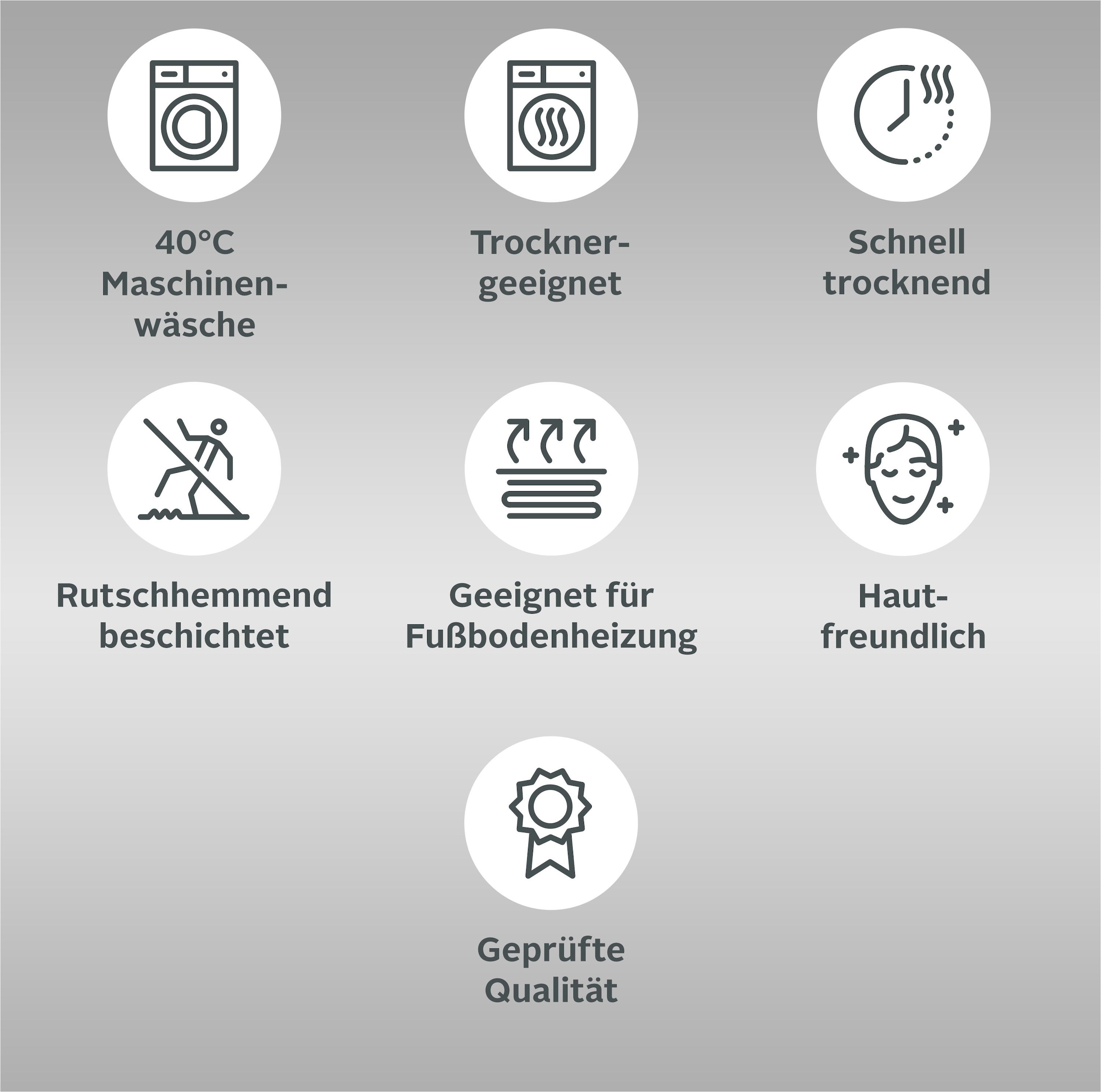 Bruno Banani Badematte »Lana, Badvorleger, Badezimmer Teppich«, rutschhemmend beschichtet, fussbodenheizungsgeeignet-schnell trocknend-strapazierfähig, Badteppich, Badematten, unifarben, auch als 3 teiliges Set & rund