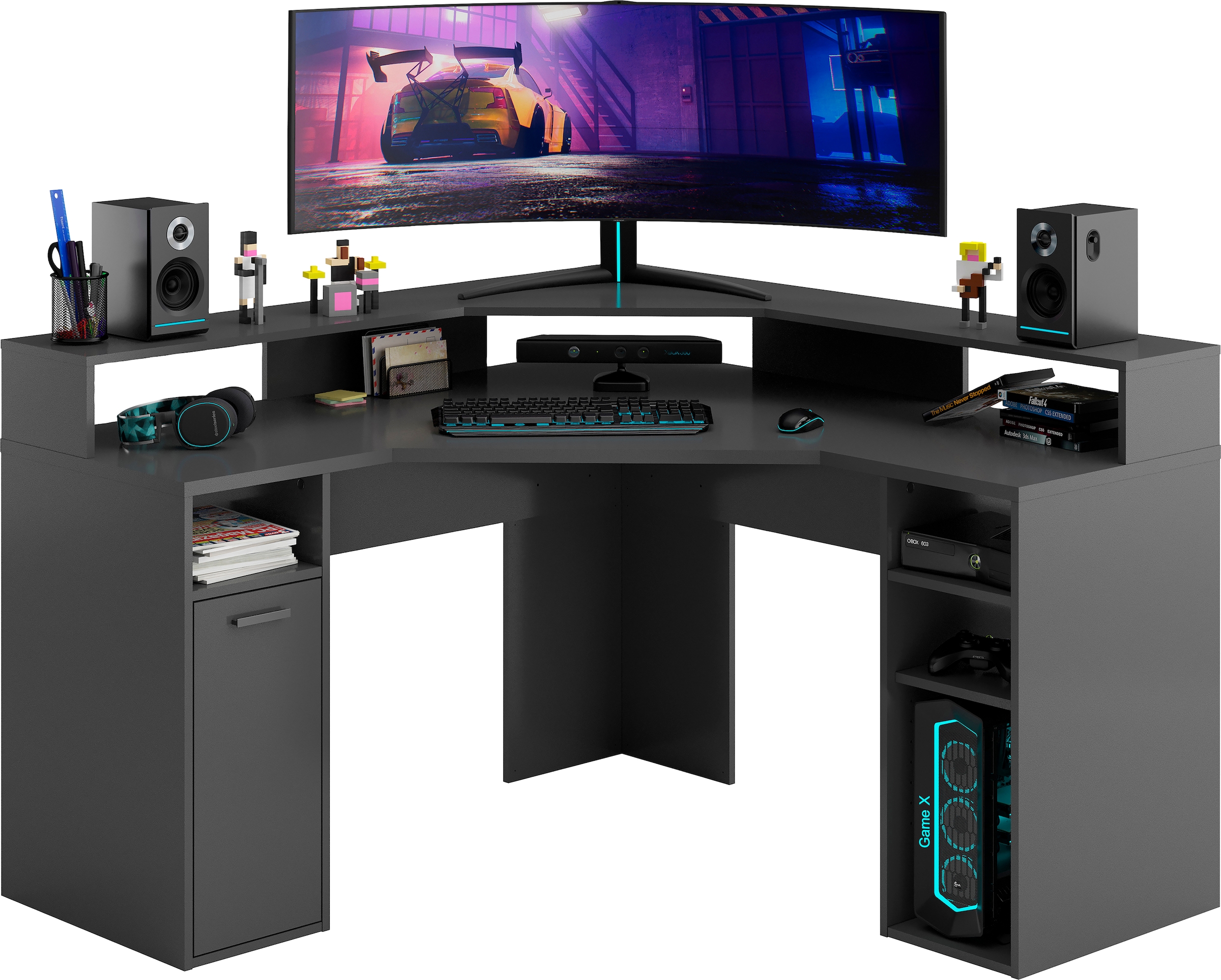 Image of FMD Gamingtisch "Eckschreibtisch Zocker 2"