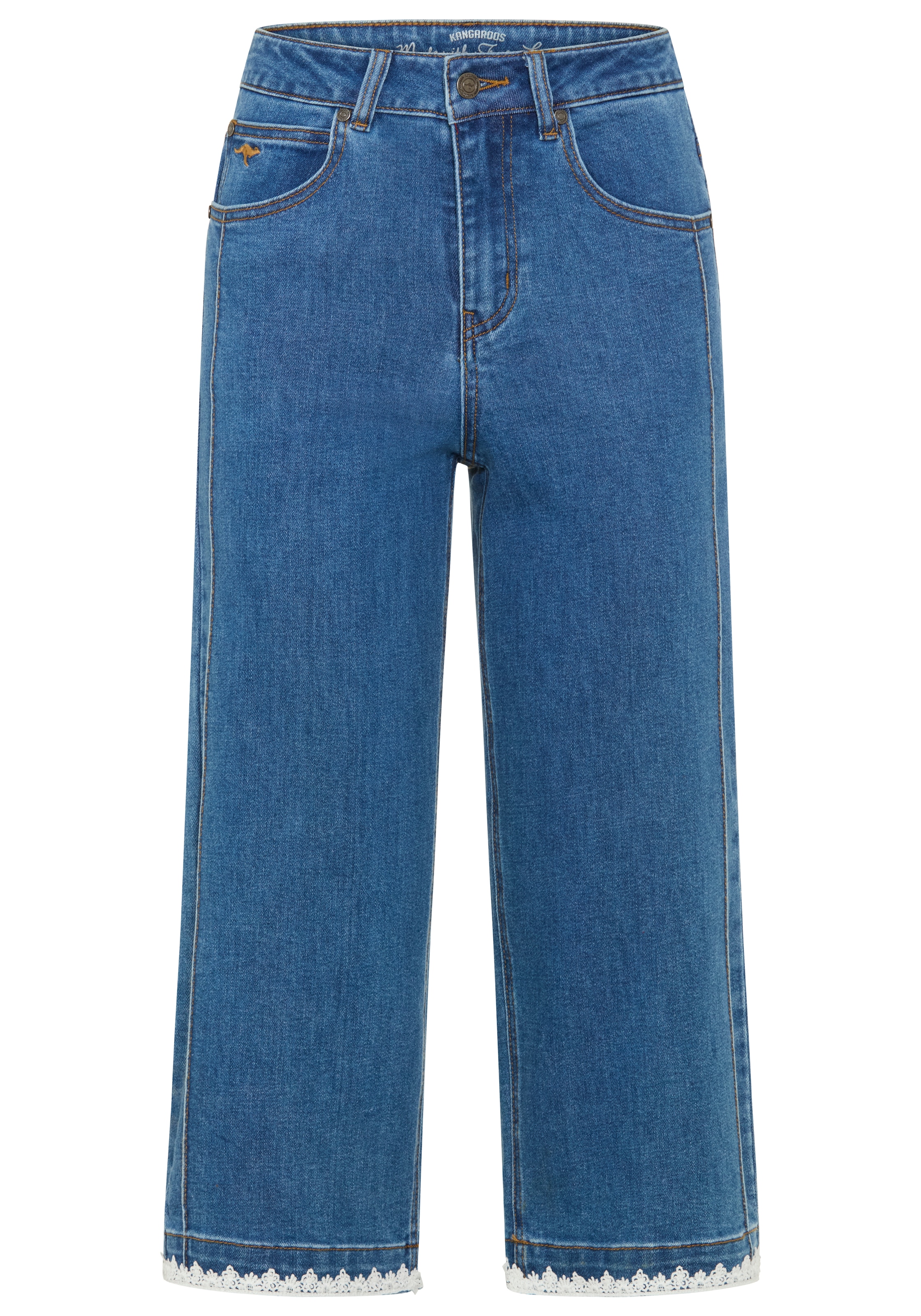 KangaROOS Comfort-fit-Jeans mit Eingrifftaschen, Gesässtaschen und Coinpocket, in 3/4-Länge