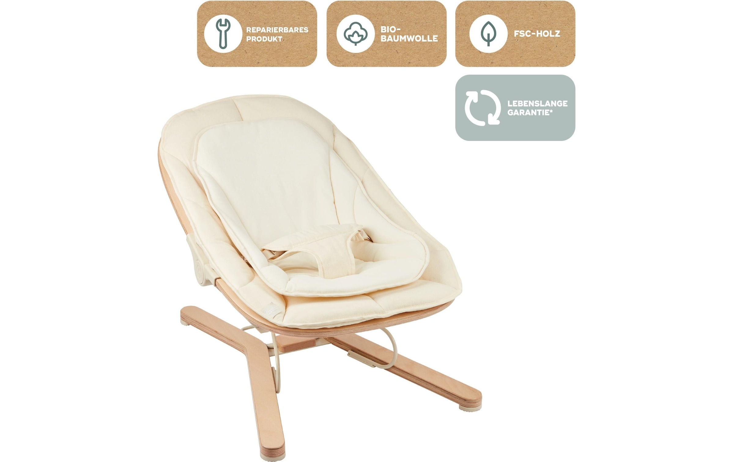 BABYMOOV Transat pour bébé »Swoon Flow« Mitwachsende Babywippe bis 18 kg