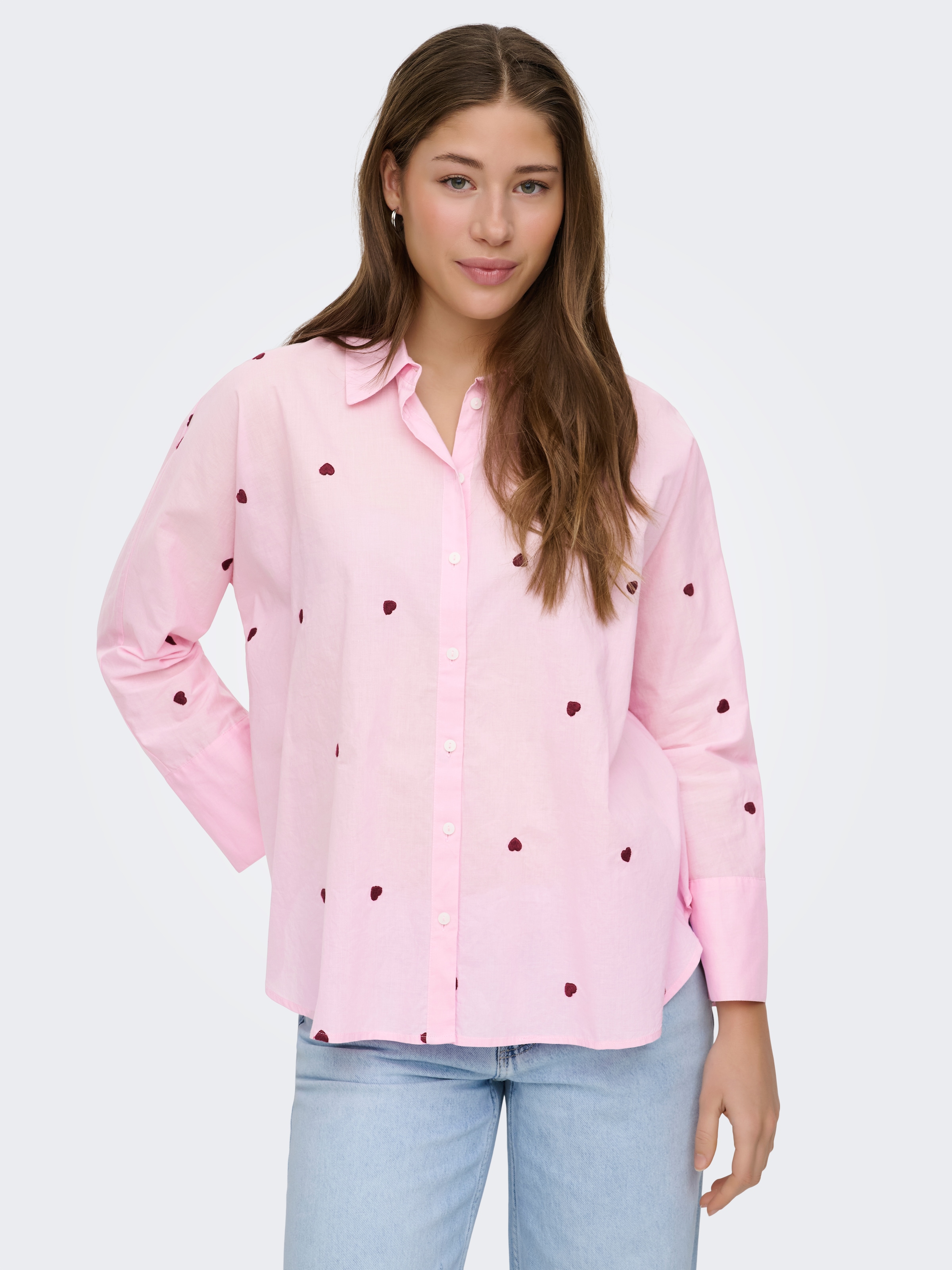 ONLY Hemdbluse »ONLNEW LINA GRACE LS EMB SHIRT NOOS WVN«