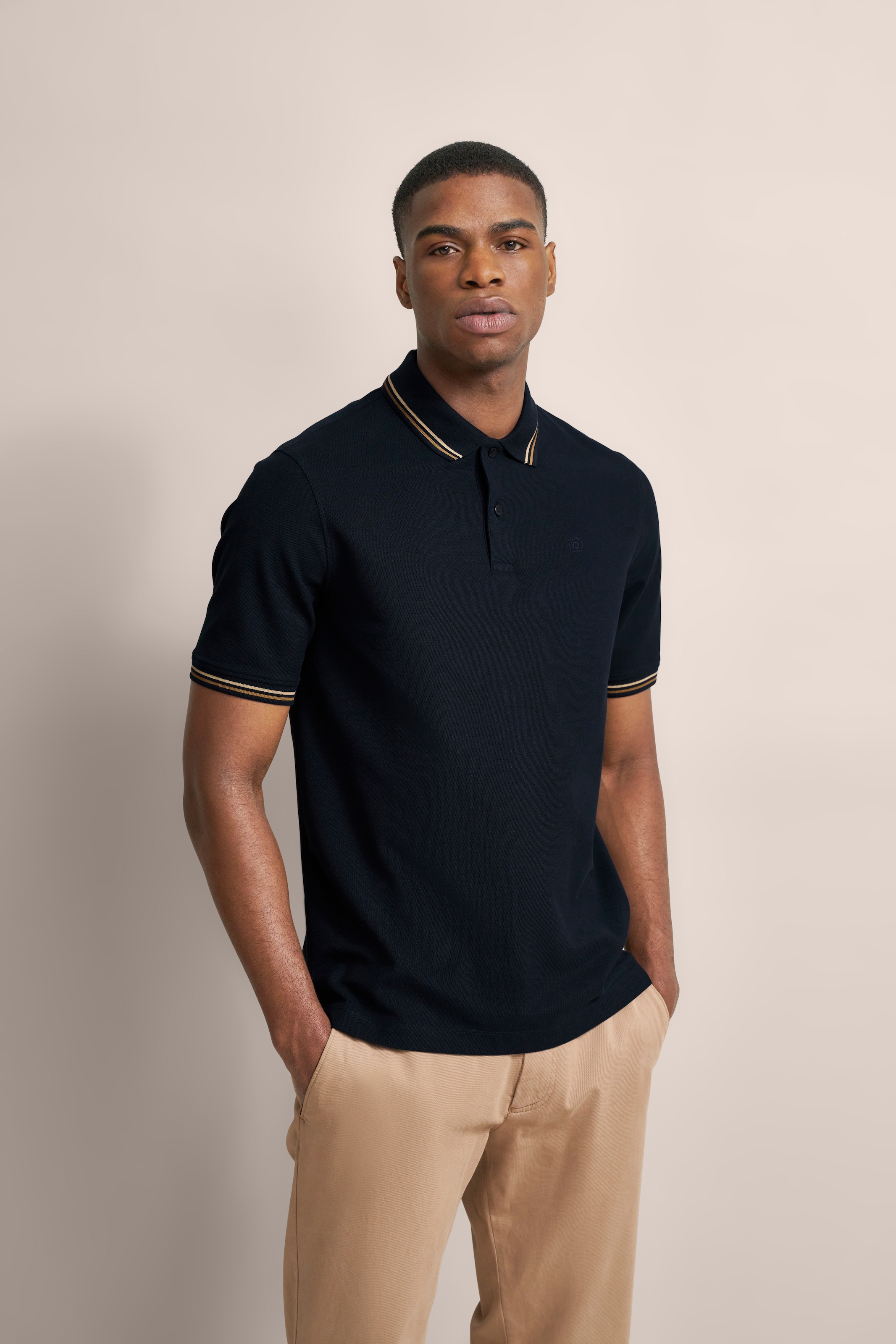 bugatti Poloshirt, mit Logostickerei