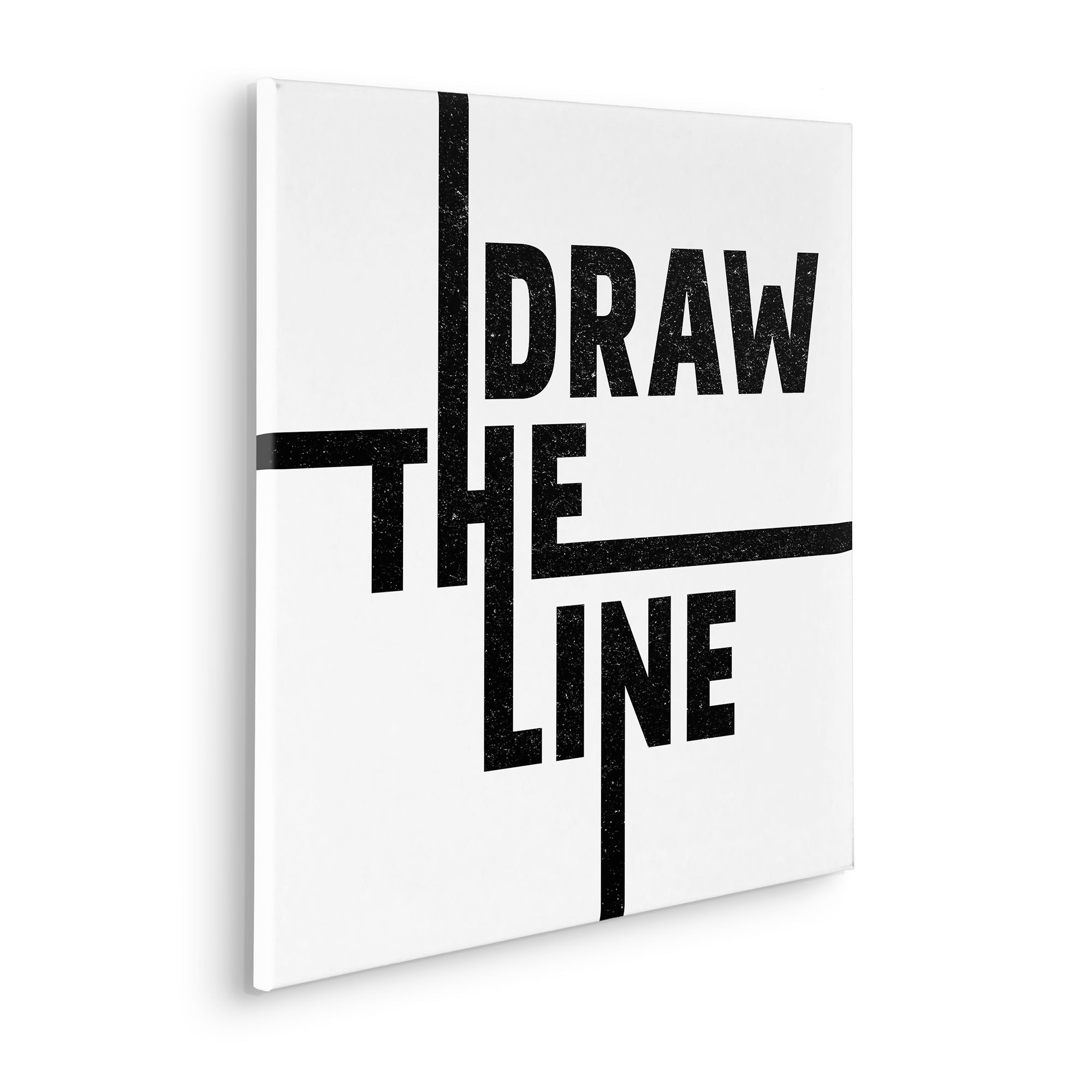 Komar Leinwandbild »Typo Draw the Line - Grösse 60 x 60 cm« Natur 1 Stk. tlg. Keilrahmenbild mi Echtholzrahmen
