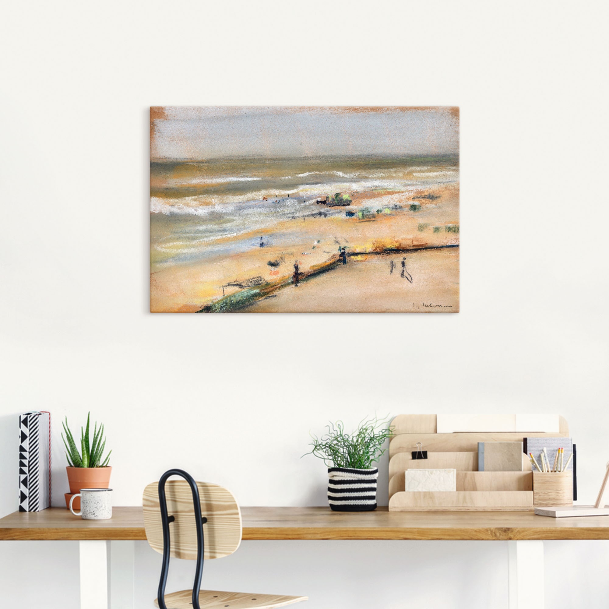 Artland Wandbild »Blick von der Düne aufs Meer, Nordwijk«, Strandbilder, (1 St.), als Leinwandbild in verschied. Grössen