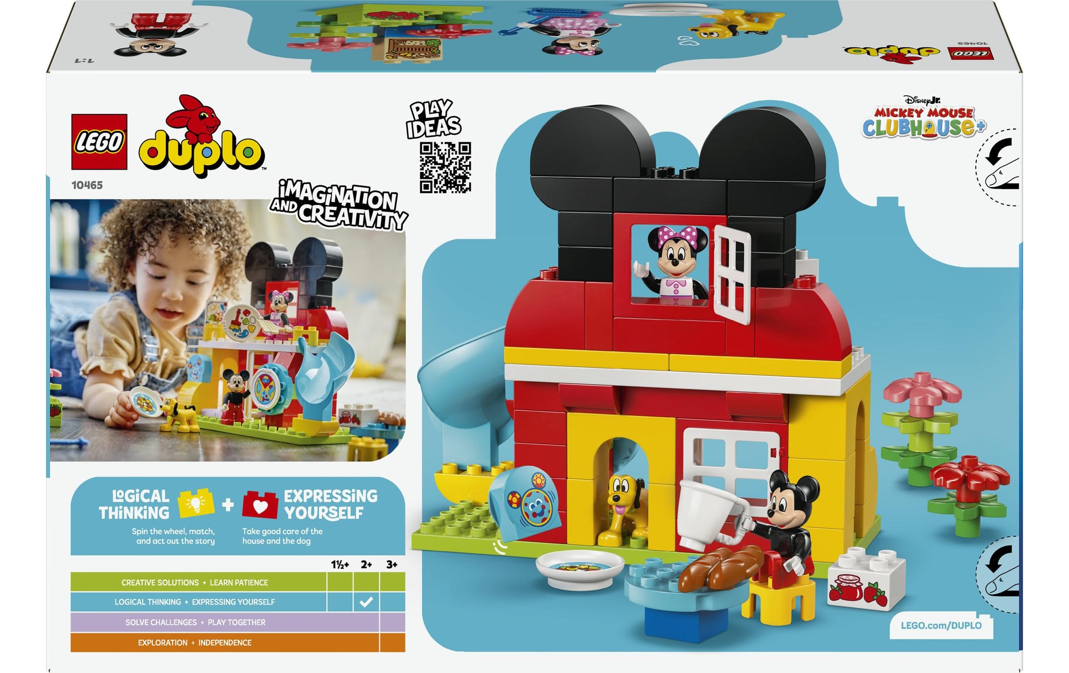 LEGO® Konstruktionsspielsteine »Micky Maus Wunderhaus mit Minnie und Pluto (10465), LEGO DUPLO Disney™«
