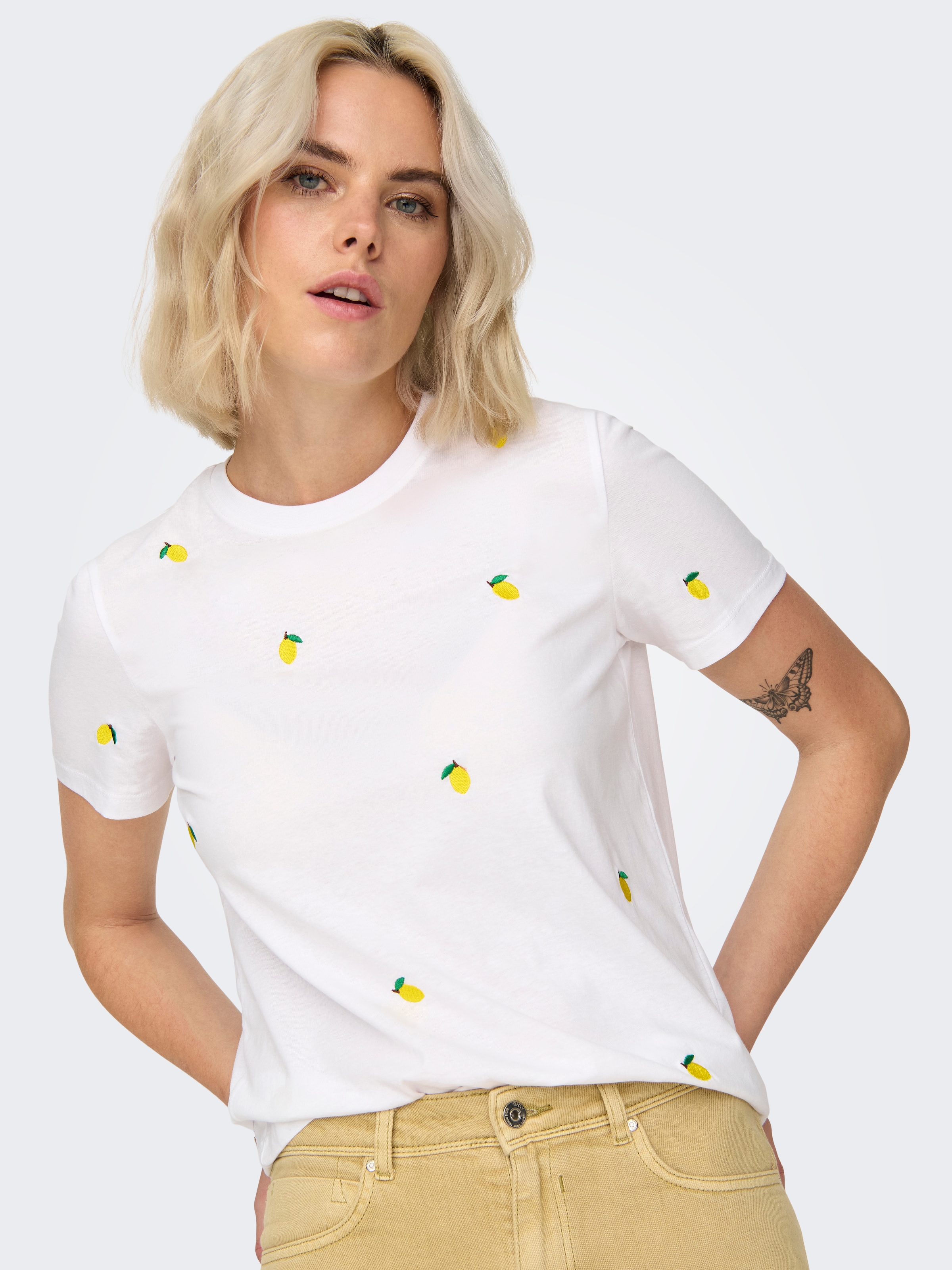 ONLY Kurzarmshirt »ONLKETTY LIFE S/S O-NECK TOP JRS NOOS«
