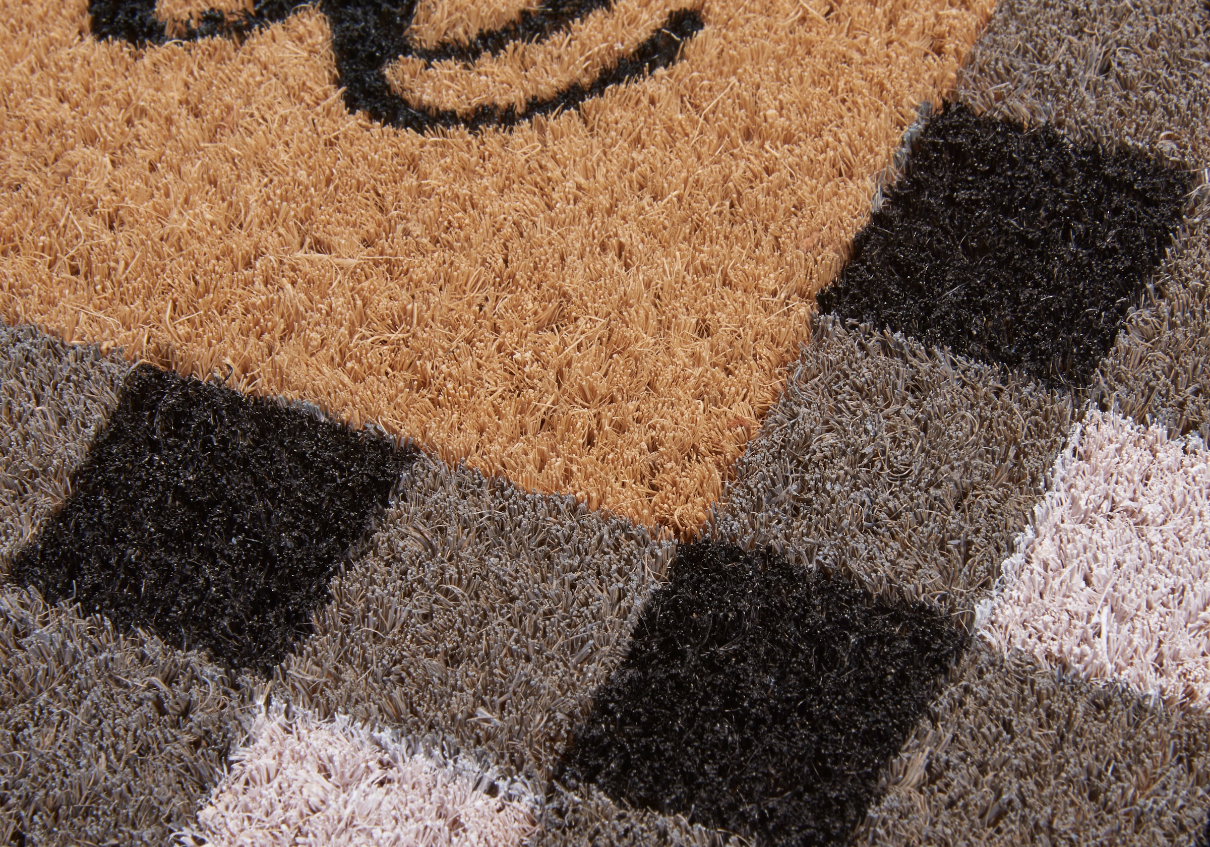HANSE Home Fussmatte »Kokos Welcome Chessboard, Türmatte«, rechteckig, 15 mm Höhe, Kokos, Schmutzfangmatte, Outdoor, Rutschfest, Innen, Kokosmatte, Flur