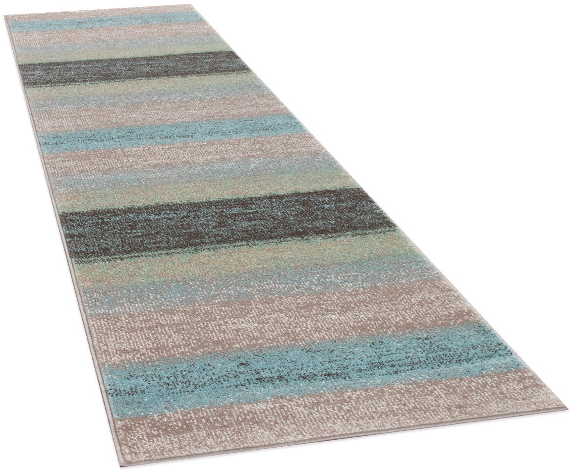 Image of Paco Home Läufer »Kosy 512«, rechteckig, 14 mm Höhe, Teppich-Läufer, Kurzflor, gestreift, ideal im Flur & Schlafzimmer bei Ackermann Versand Schweiz