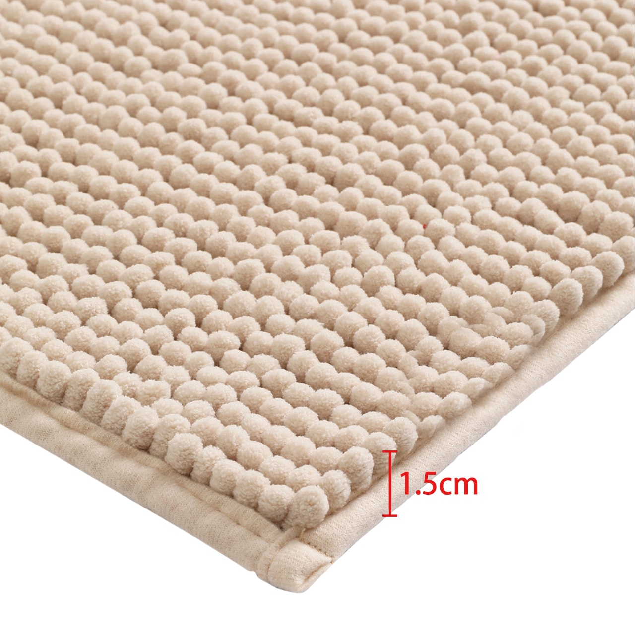 GOODproduct Tapis de bain »Vanessa Chenille, Badvorleger, Badezimmer Teppich, Duschvorleger« Höhe 15 mm Uni Farben, besonders weich