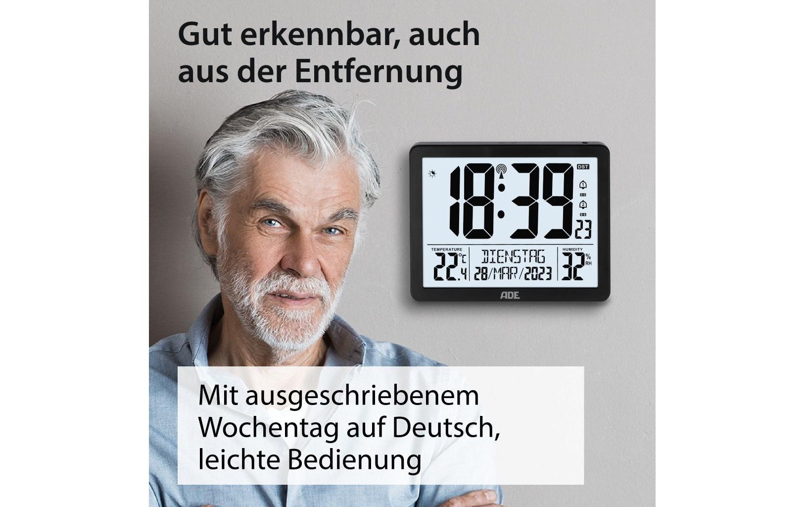 ADE Wanduhr »XL, Schwarz/Weiss«