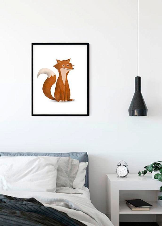 Image of Komar Bild "Cute Animal Fox" Tiere 1 Stk. tlg. Wandbild zur Dekoration - ohne Rahmen