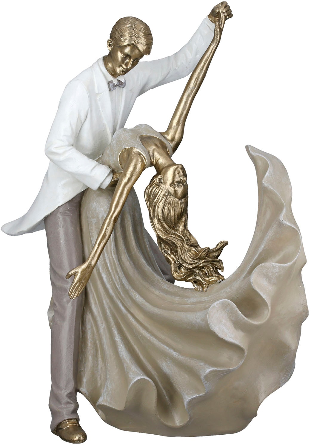 GILDE Dekofigur »Figur Tänzer Salsa goldfarben«