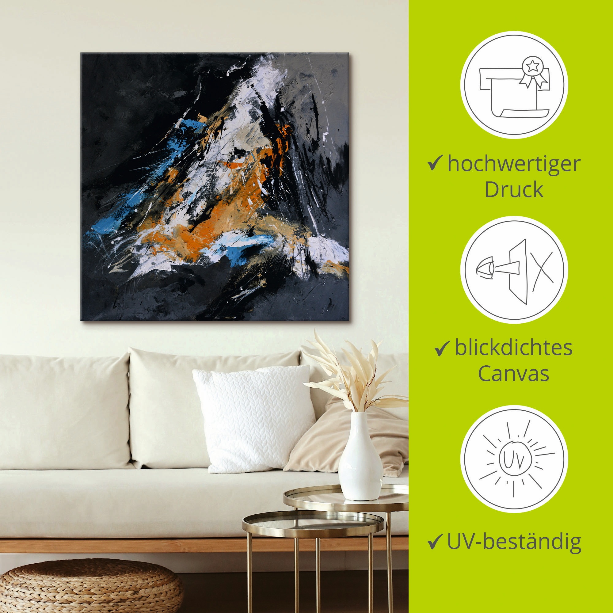 Artland Wandbild »Abstrakt X«, Gegenstandslos, (1 St.), als Leinwandbild, Poster in verschied. Grössen