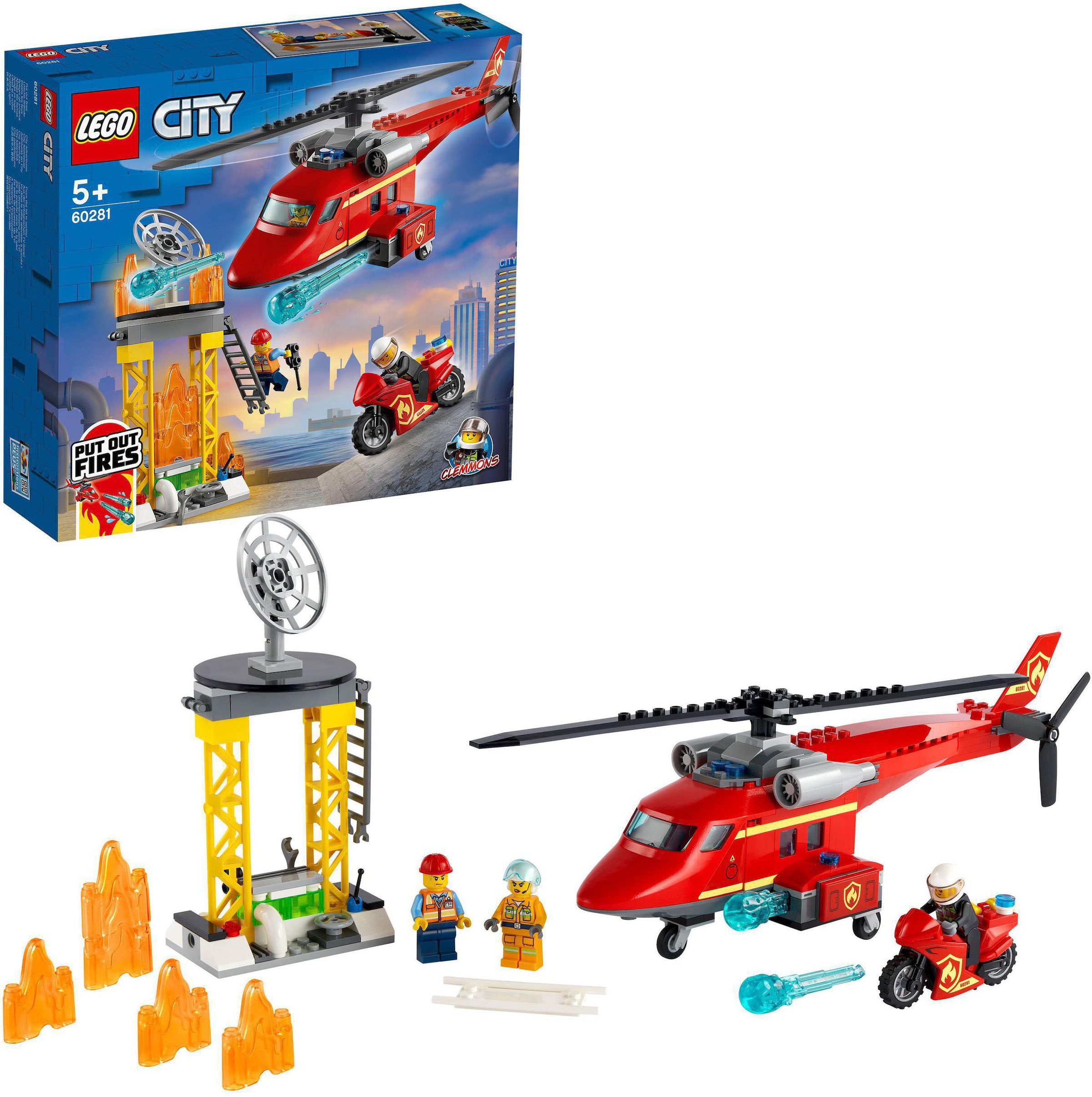 Image of LEGO® Konstruktionsspielsteine »Feuerwehrhubschrauber (60281), LEGO® City Fire«, (212 St.), Made in Europe bei Ackermann Versand Schweiz