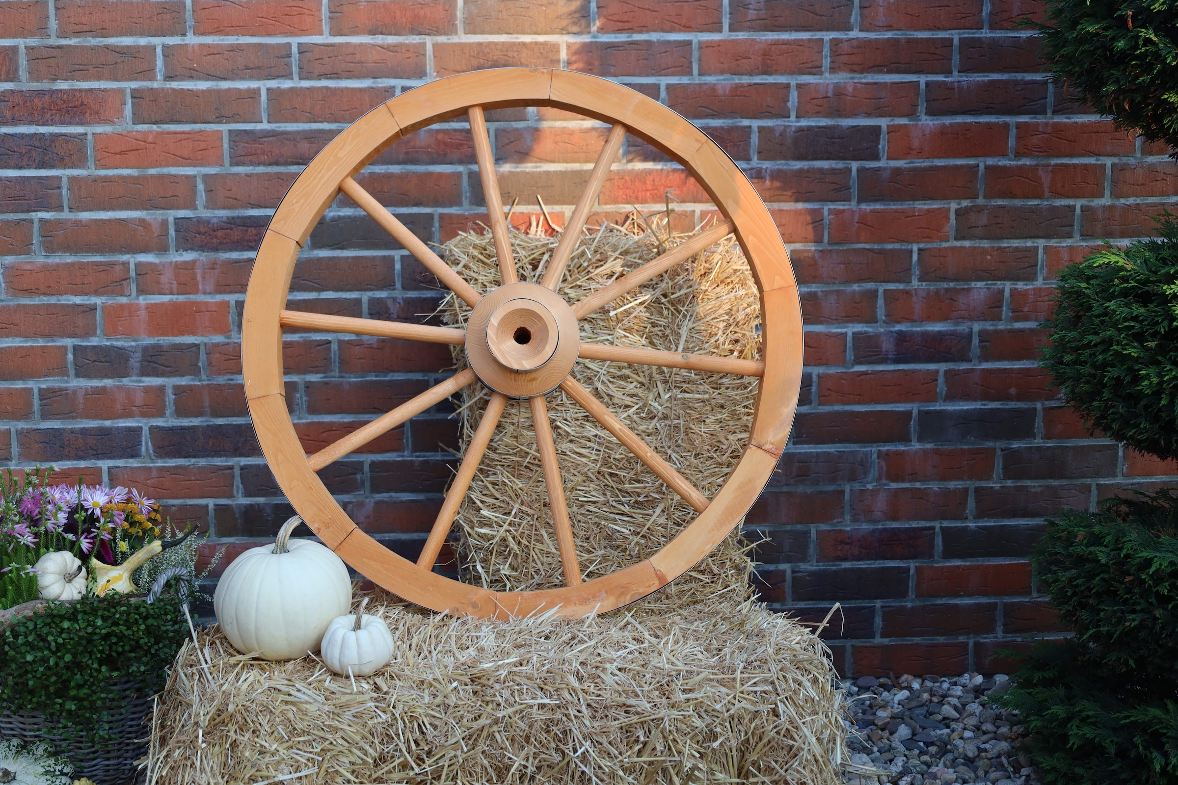 promadino Figure de jardin »Wagenrad« LxlxH : 90x22x90 cm