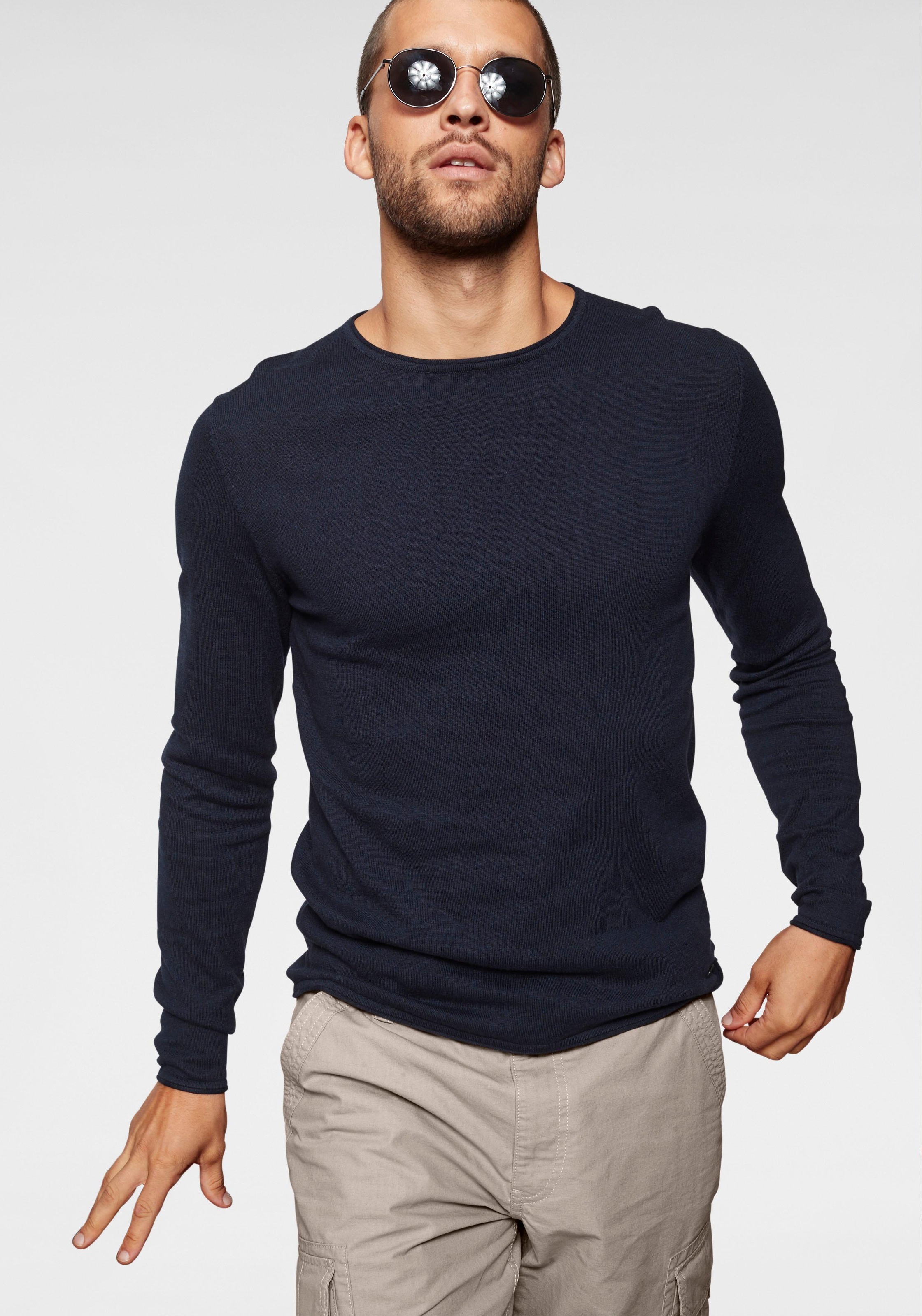 Image of edc by Esprit Strickpullover, mit coolen Rollsäumen bei Ackermann Versand Schweiz