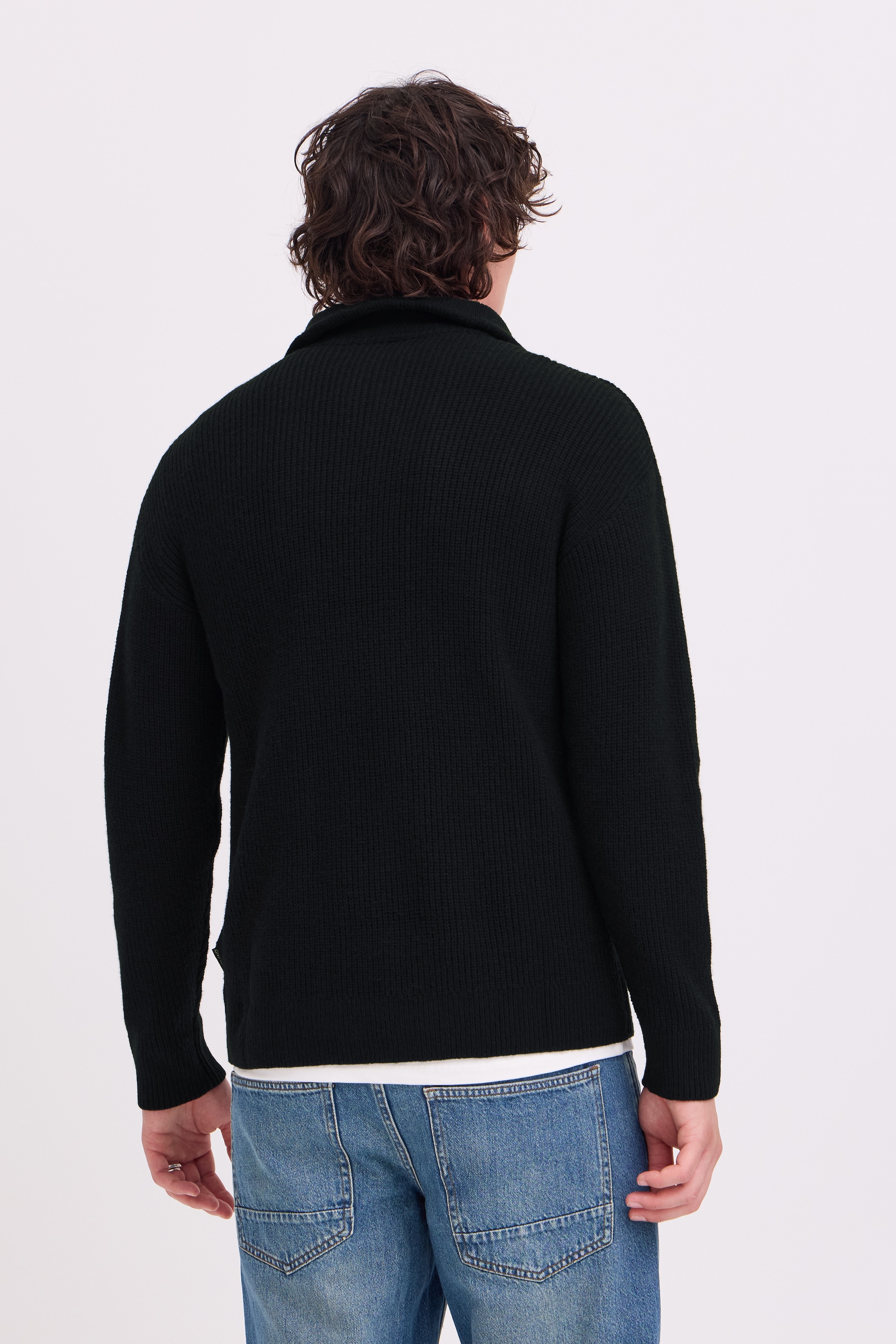 Blend Troyer »BHBOS KNIT HALFZIPP« Materialmix, relaxed fit