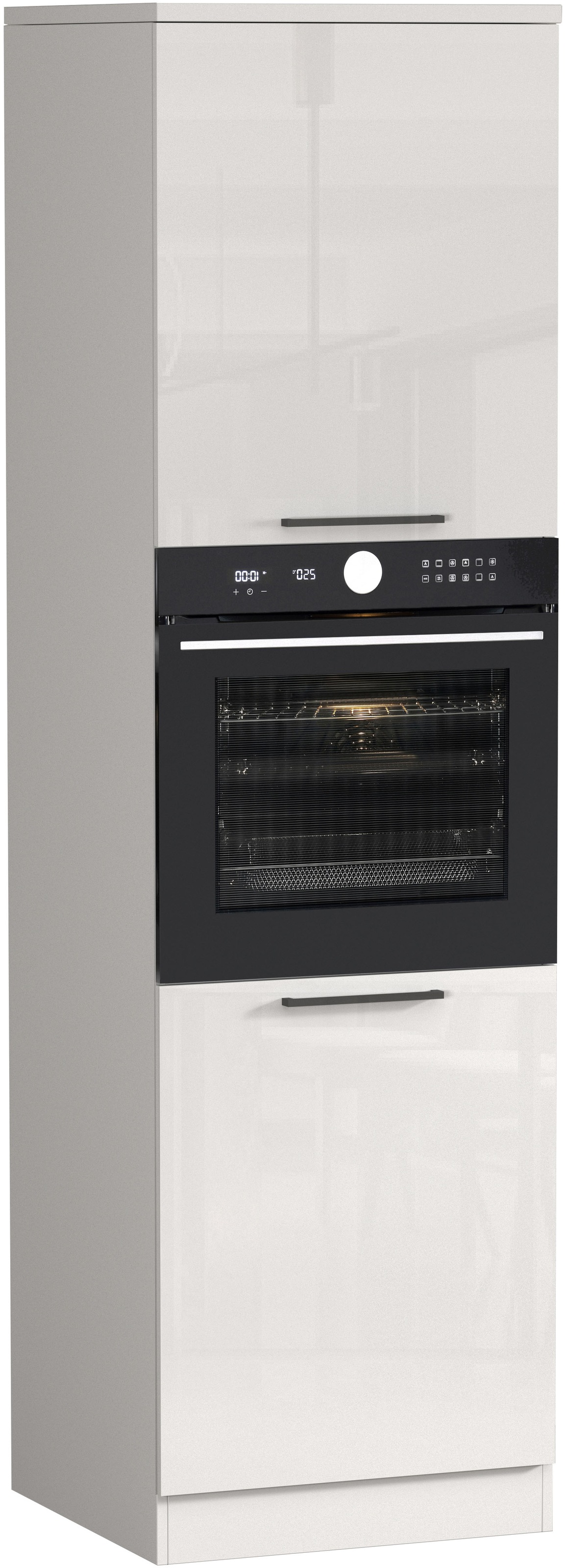 Image of KOCHSTATION Backofenumbauschrank "Luna, Backofenschrank, Backofen-Hochschrank, Made in Italy" B/T/H: 60×60×214,5 cm, Oberplatte mit 25 mm Stärke