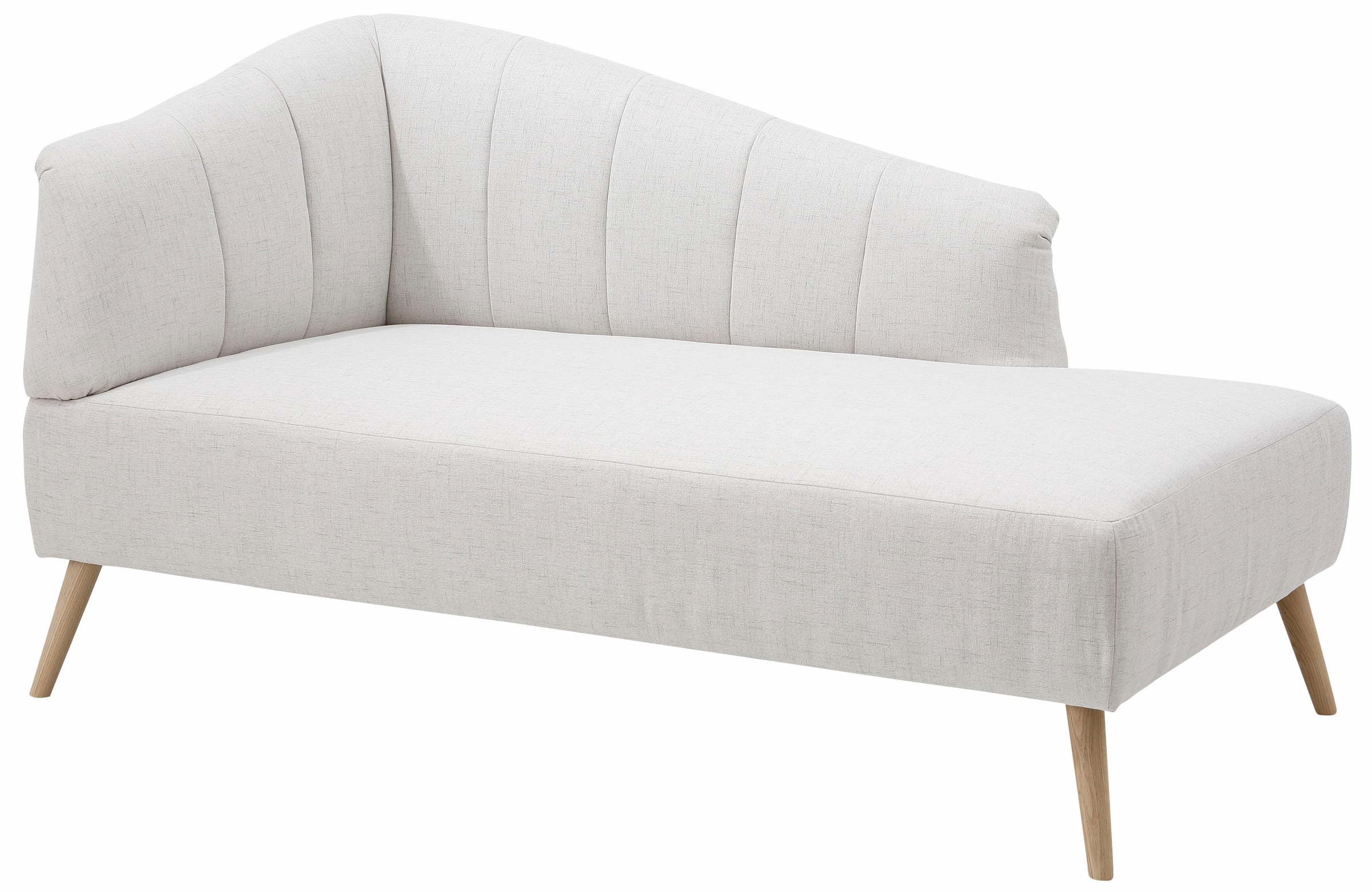 GOODproduct Recamiere »Lucy, Chaiselonge mit Massivholzfüssen und Steppung,« Armlehne links und rechts bestellbar