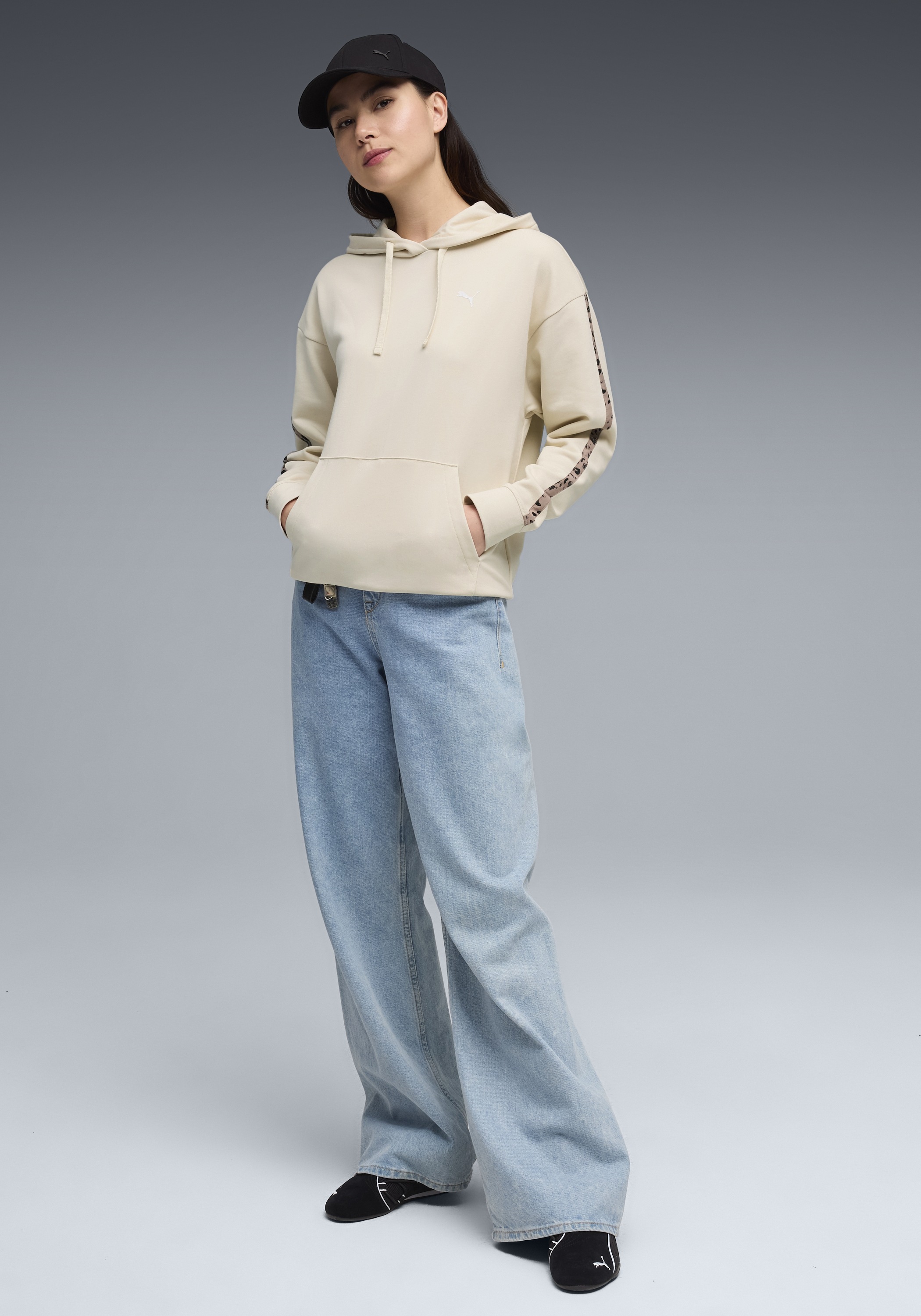 PUMA Sweat à capuche »ESS GRAPHIC ANIMAL COMFORT HOODIE TR«, sportlicher Stil, mit Kängurutasche, mit Print-Applikation
