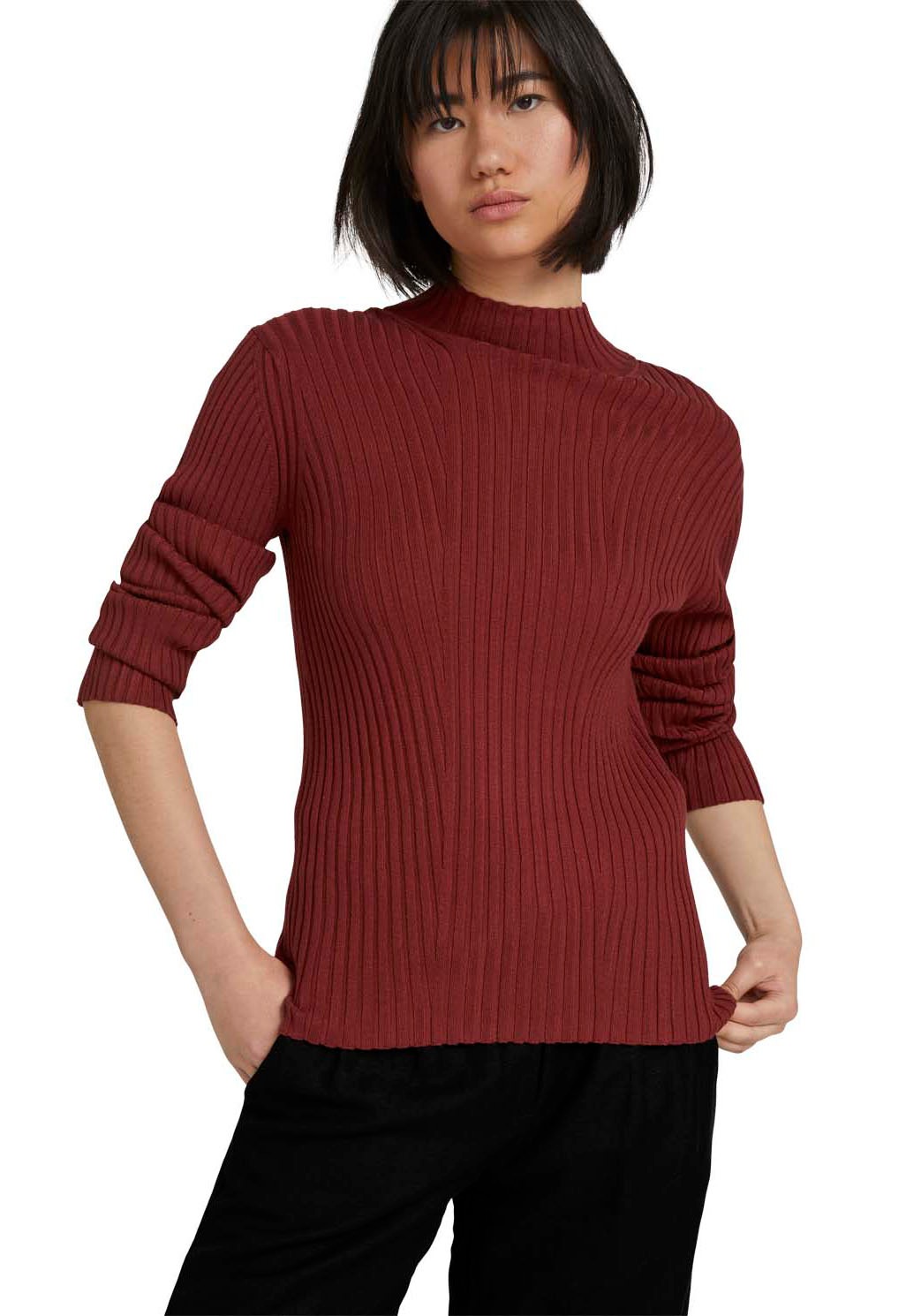 Image of TOM TAILOR Stehkragenpullover, mit schöner Rippstruktur bei Ackermann Versand Schweiz