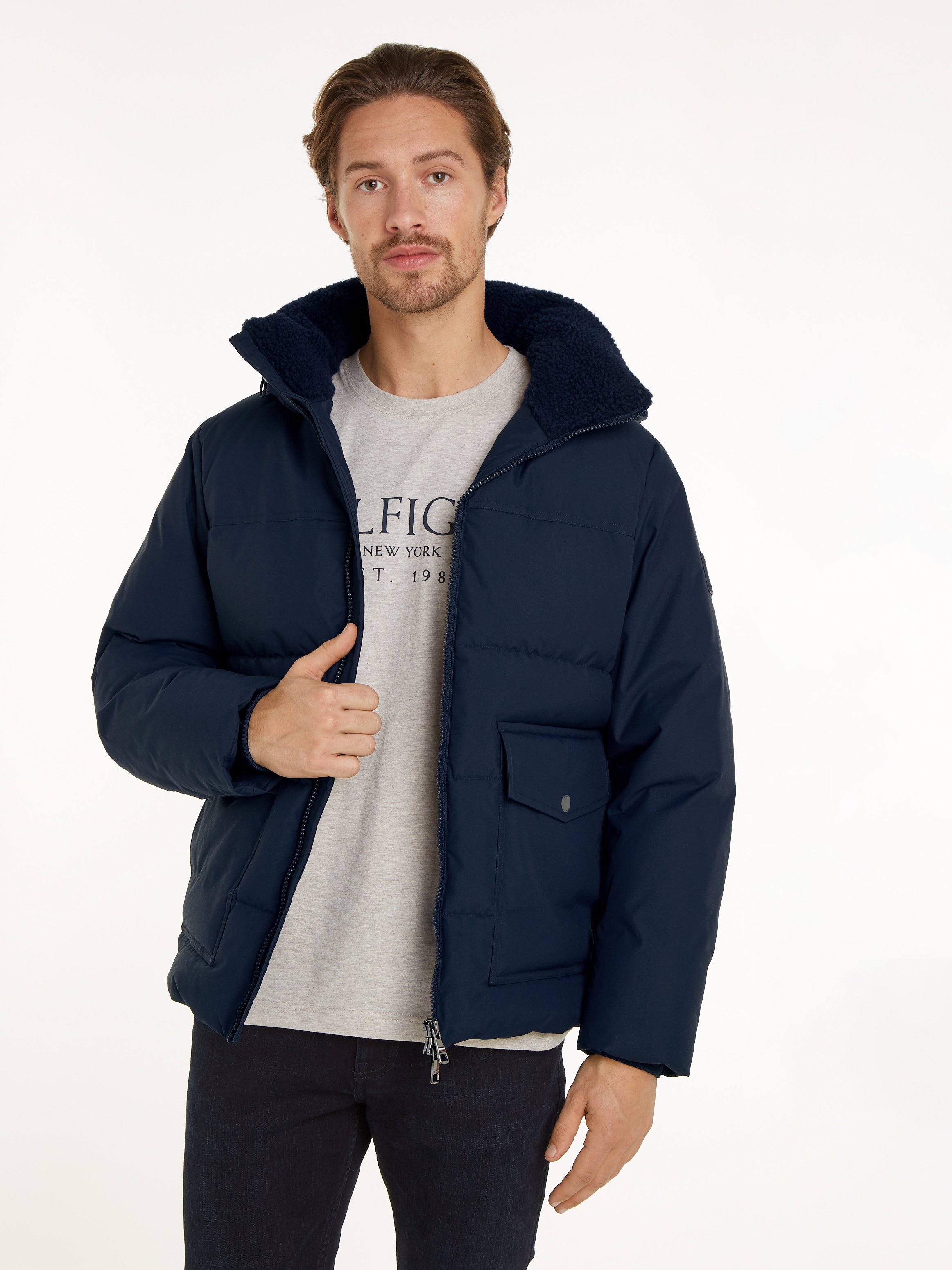 Parka »ROCKIE UTILITY HOODED JACKET«, mit Kapuze, Abnehmbare Kapuze mit Kordelzug,...