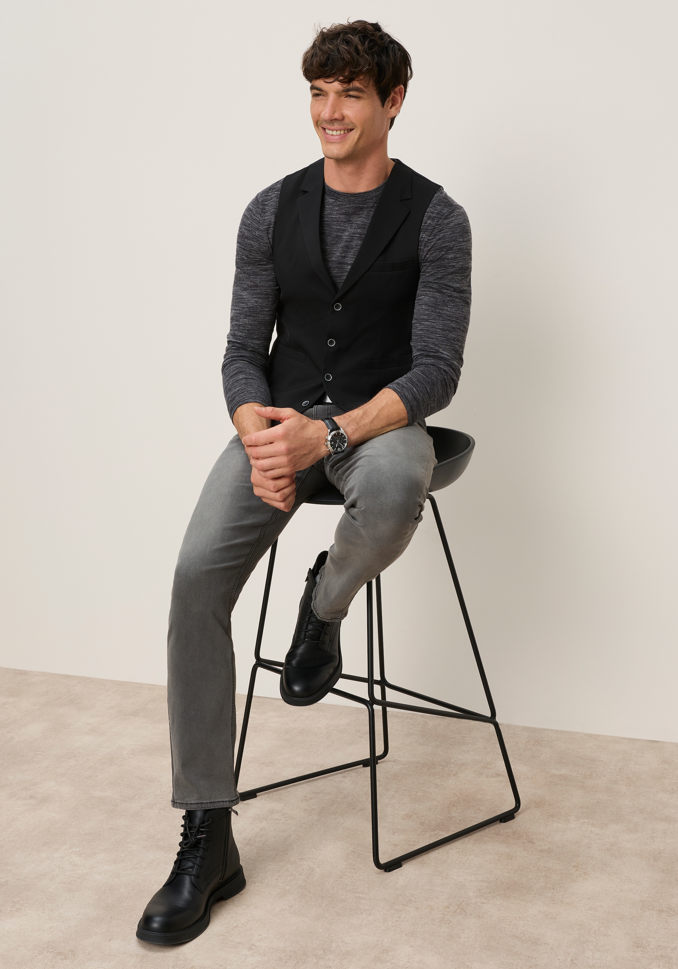 Bruno Banani Gilet court avec structure fine