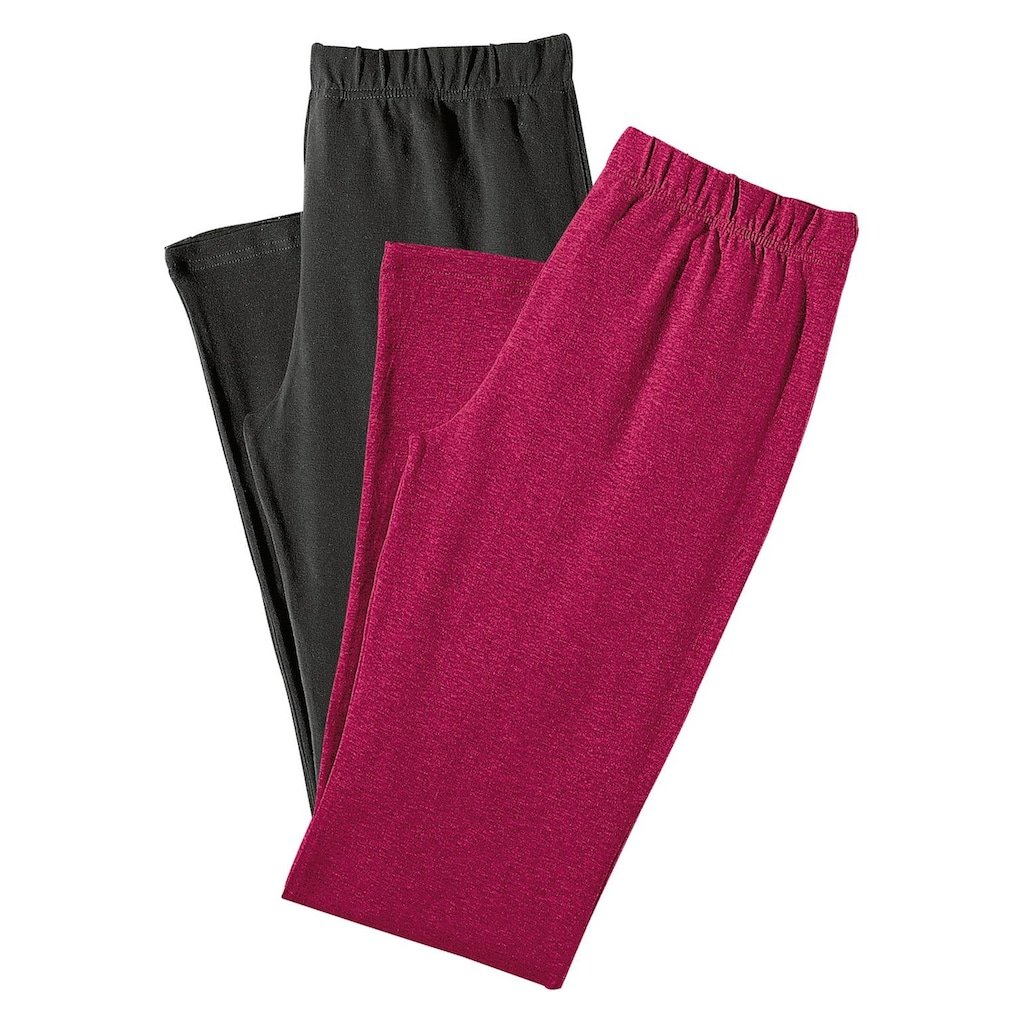 Vivance active Caprihose, (2er-Pack), mit Gummibund, Loungewear