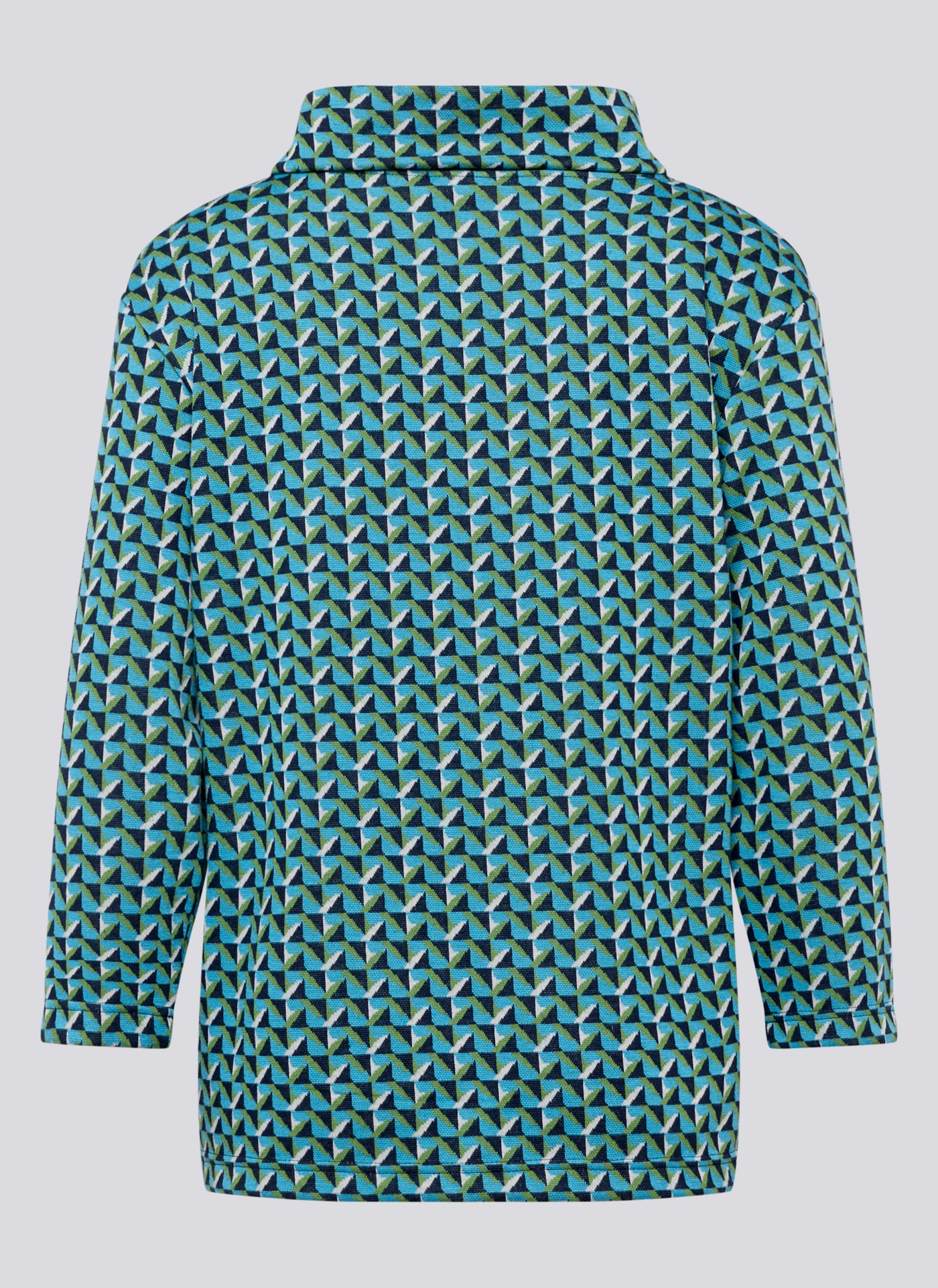 Rabe T-shirt à manches 3/4 , mit geschlitztem Rollkragen und Minimal Print
