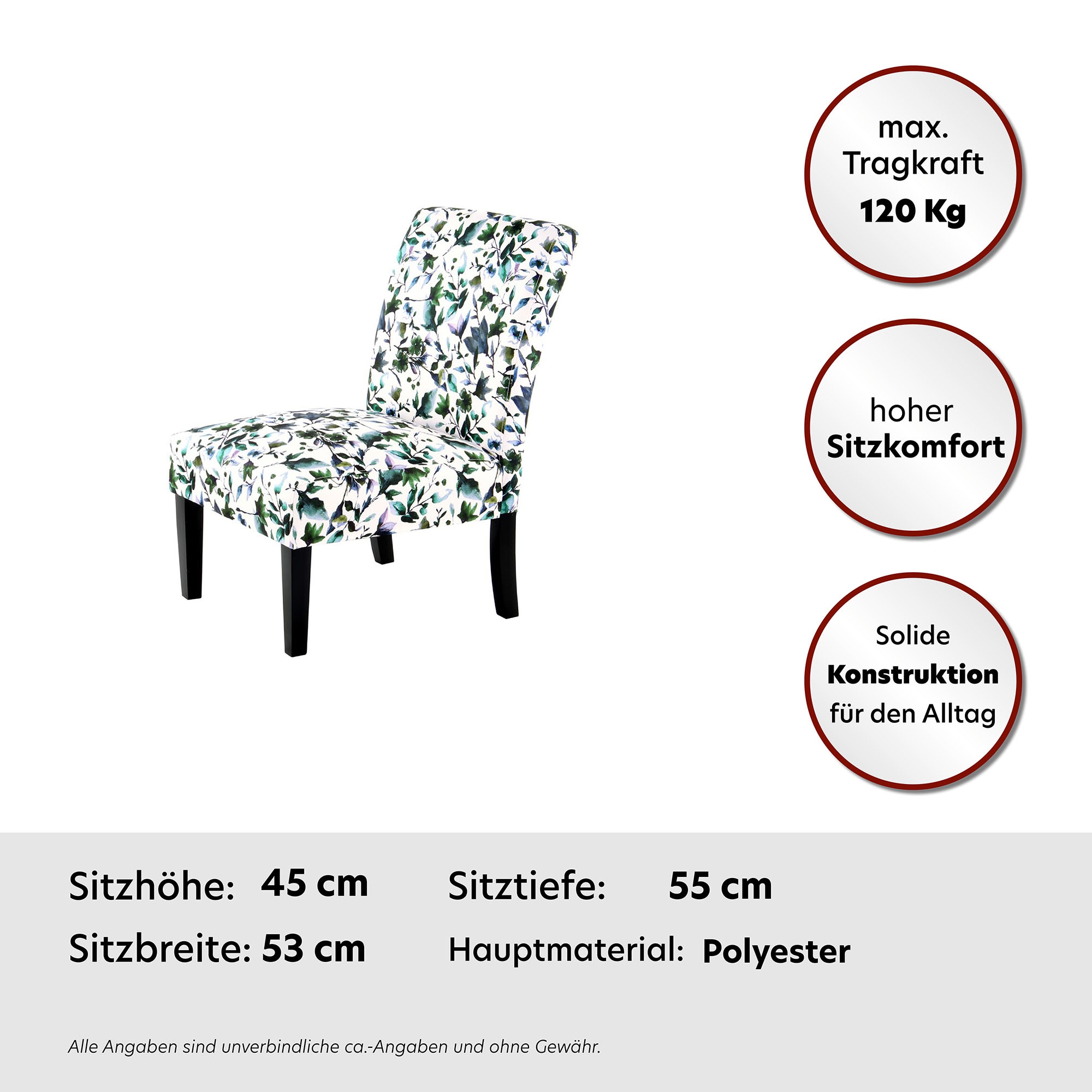 Kayoom Stuhl »Indira 110, mit gepolsterter Sitzfläche und Rückenlehne« () 1 Stk.stilvoll, modern, ideal für moderne Einrichtungen