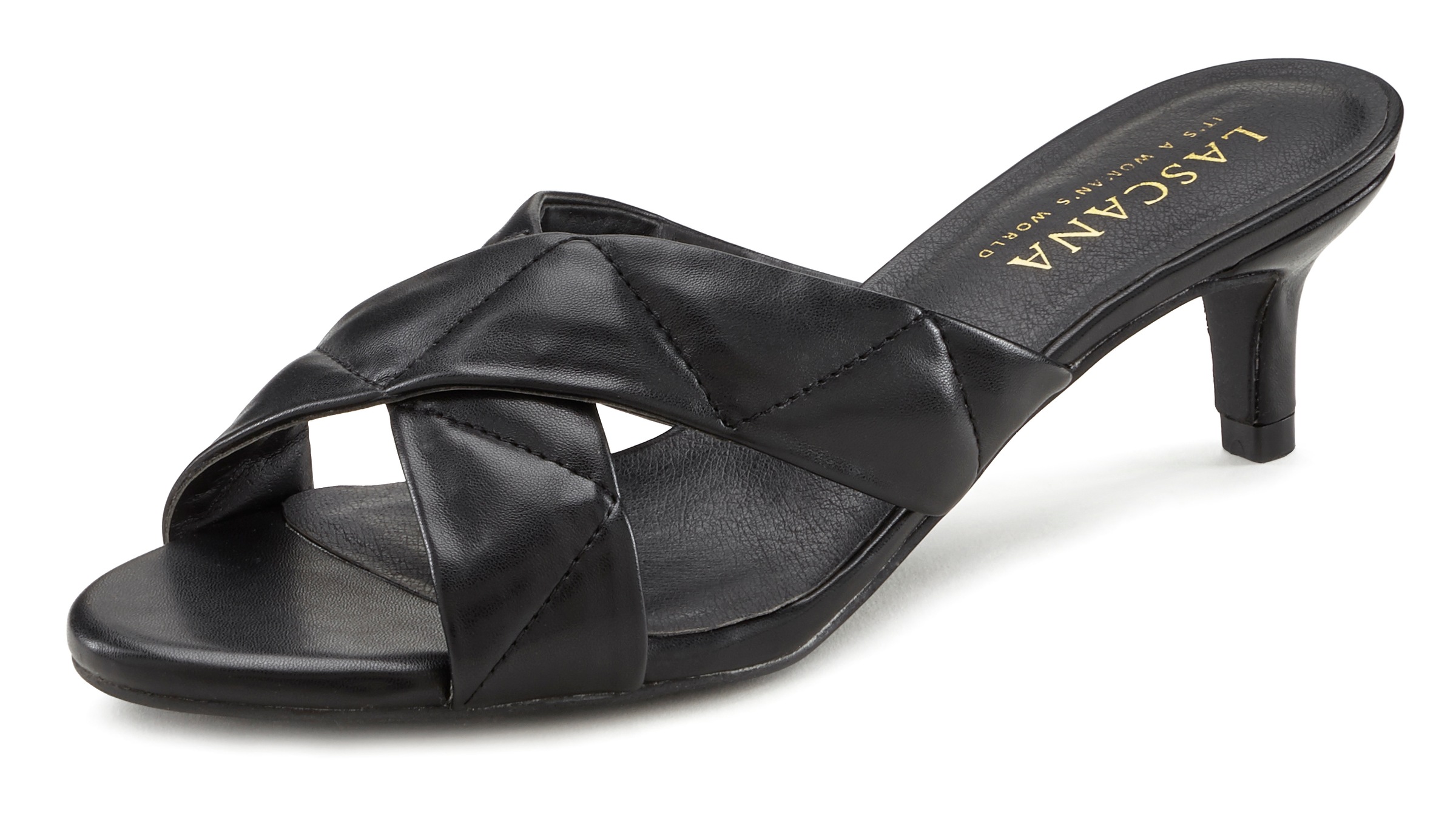 Image of LASCANA Pantolette, im Stepp-Design mit Kitten-Heel vegan bei Ackermann Versand Schweiz